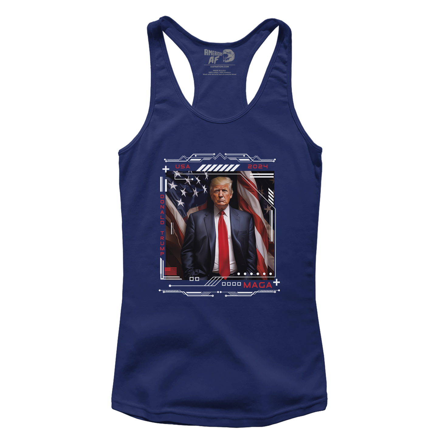 USA Trump 2024 Racerback Tank Top
