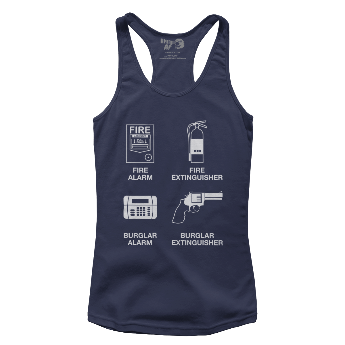 T-shirt Premium Ladies Racerback Tank / Midnight Navy / XS Burglar Extinguisher (Ladies)