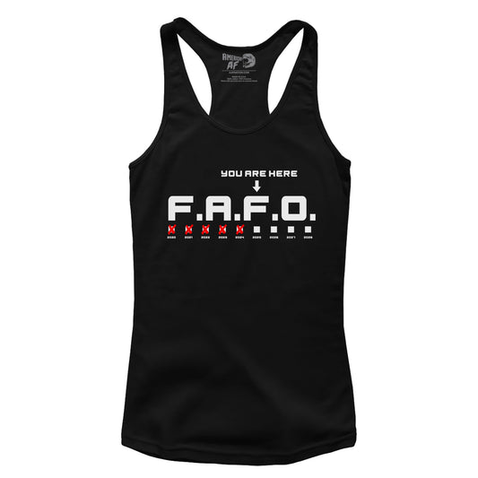FAFO - You Are Here Racerback Tank Top