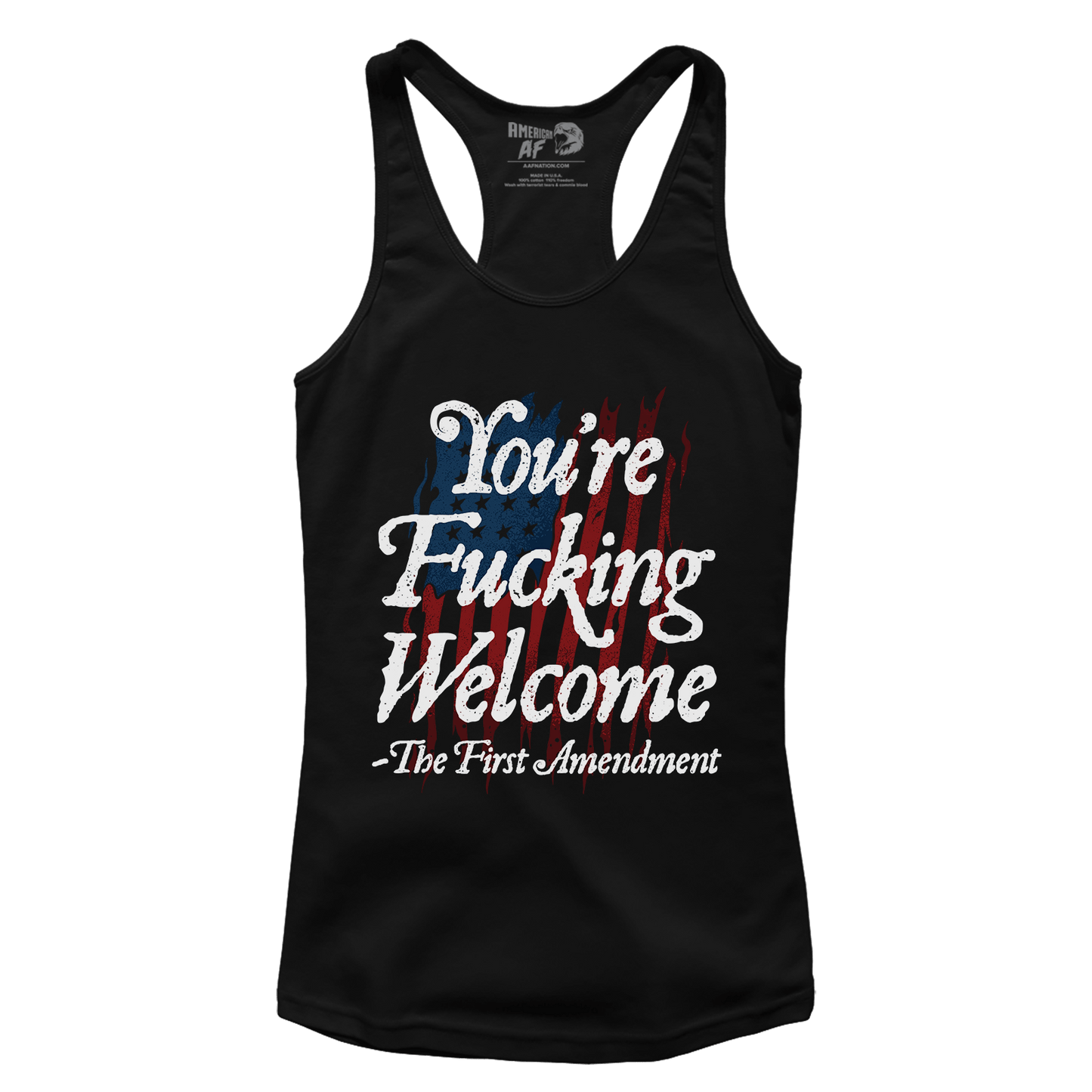 T-shirt Premium Ladies Racerback Tank / Black / XS You're Fucking Welcome (Ladies)