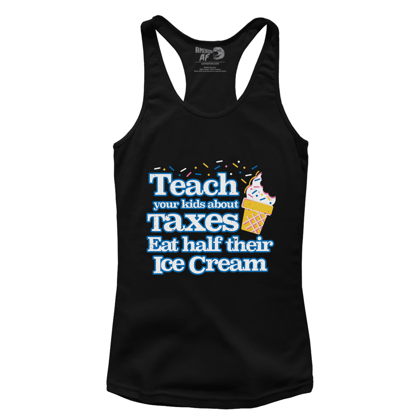 T-shirt Premium Ladies Racerback Tank / Black / XS Half Ice Cream (Ladies)