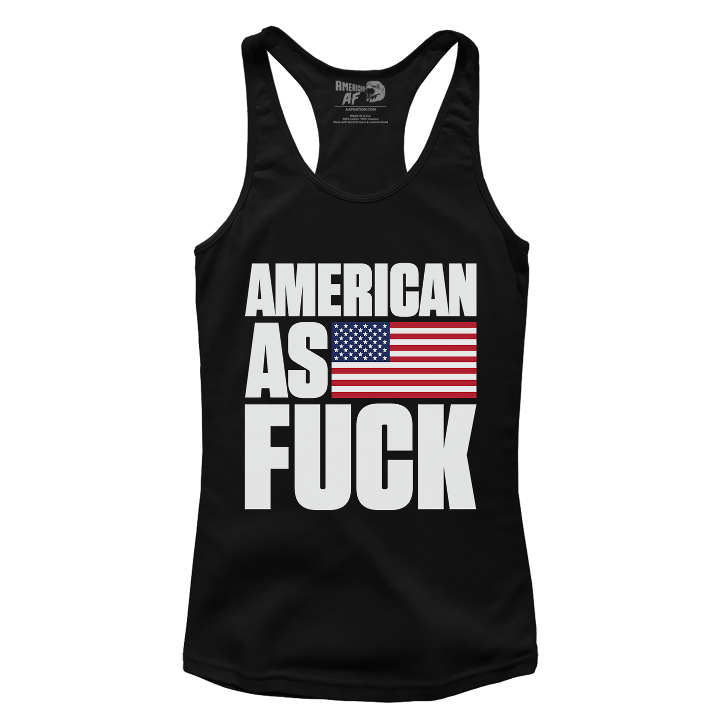 T-shirt Premium Ladies Racerback Tank / Black / XS American As F! RAW (Ladies)