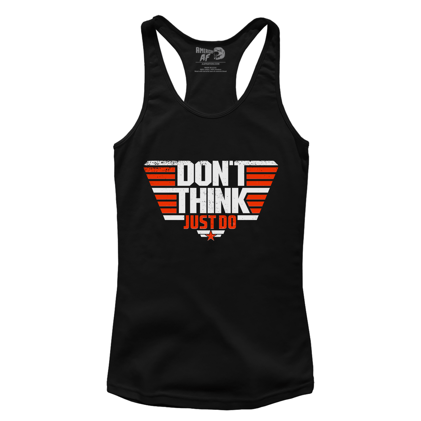 Apparel Premium Ladies Racerback Tank / Black / XS Don't Think Just Do (Ladies)
