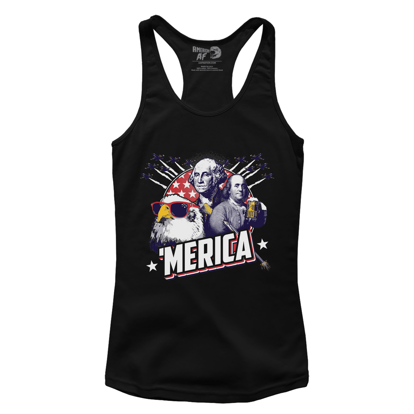 Merica F Yeah Racerback Tank Top