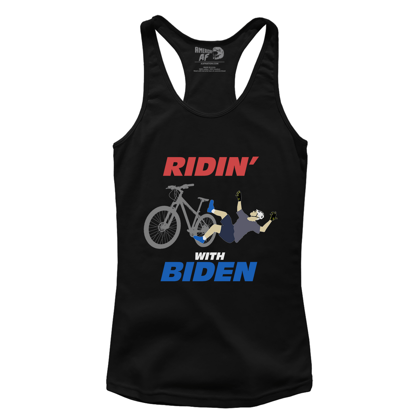 T-shirt Premium Ladies Racerback Tank / Black / XS Ridin' with Biden (Ladies)