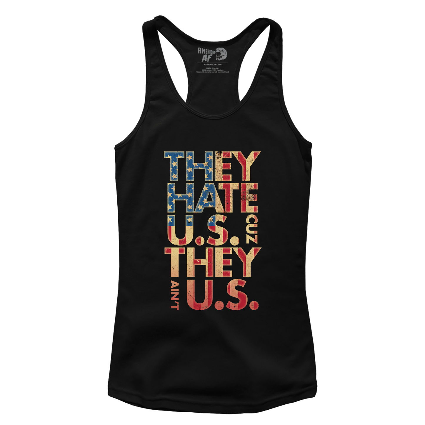T-shirt Premium Ladies Racerback Tank / Black / XS They Hate Us 'Cuz They Ain't Us (Ladies)