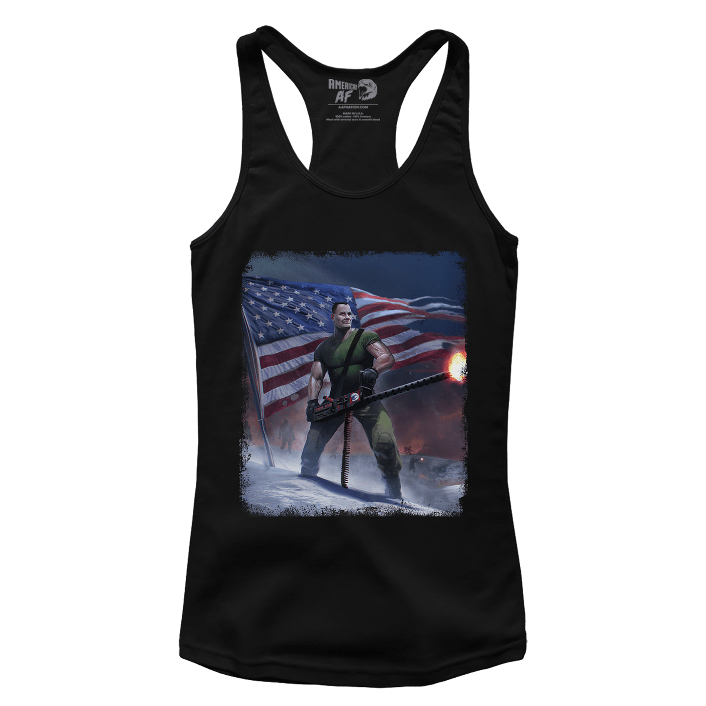 Apparel Premium Ladies Racerback Tank / Black / XS Chesty Puller Frozen Chosin' Zoom (Ladies)