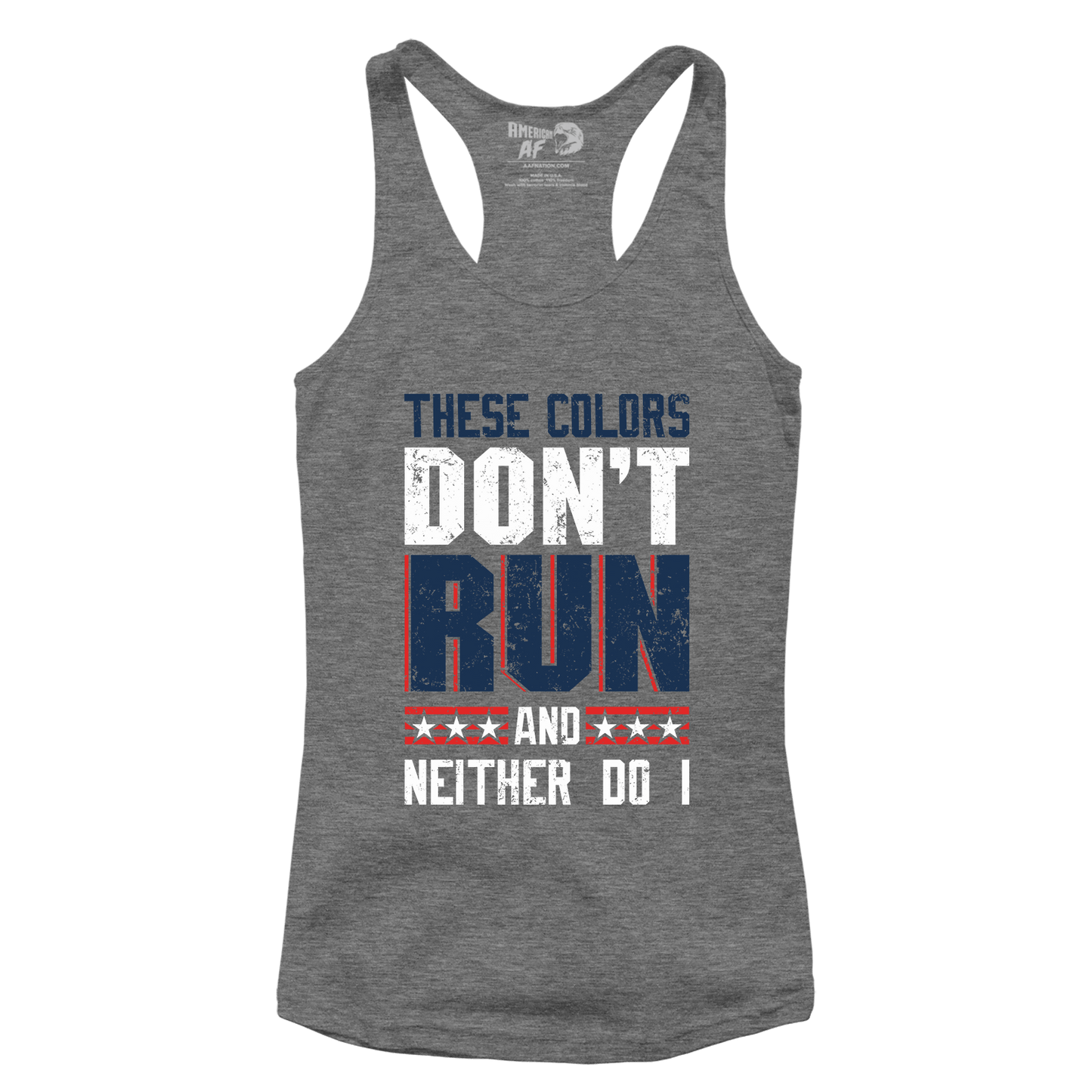 T-shirt Premium Ladies Racerback Tank / Heather Grey / XS These Colors Don't Run And Neither Do I (Ladies)