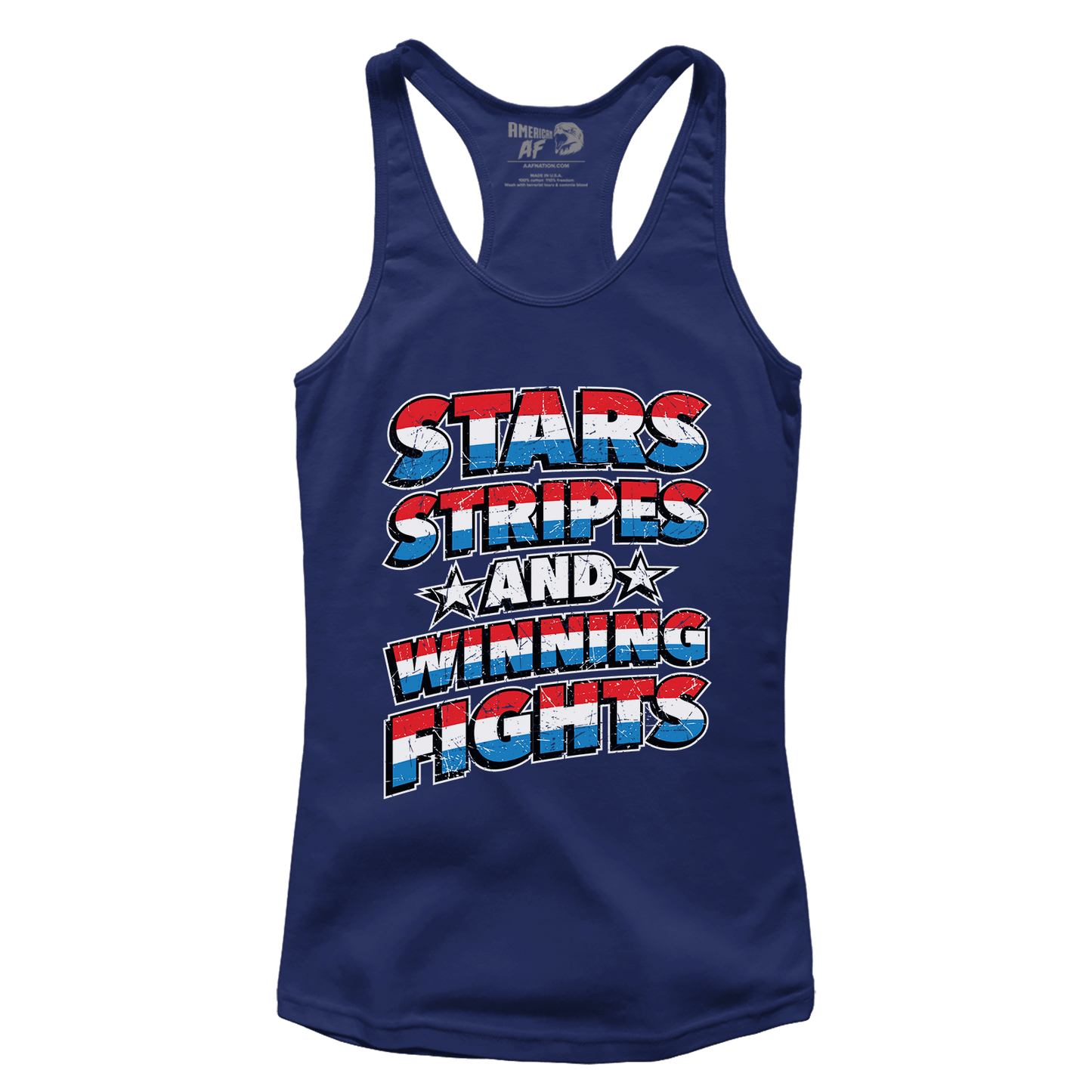 T-shirt Stars Stripes and Winning Fights (Ladies)