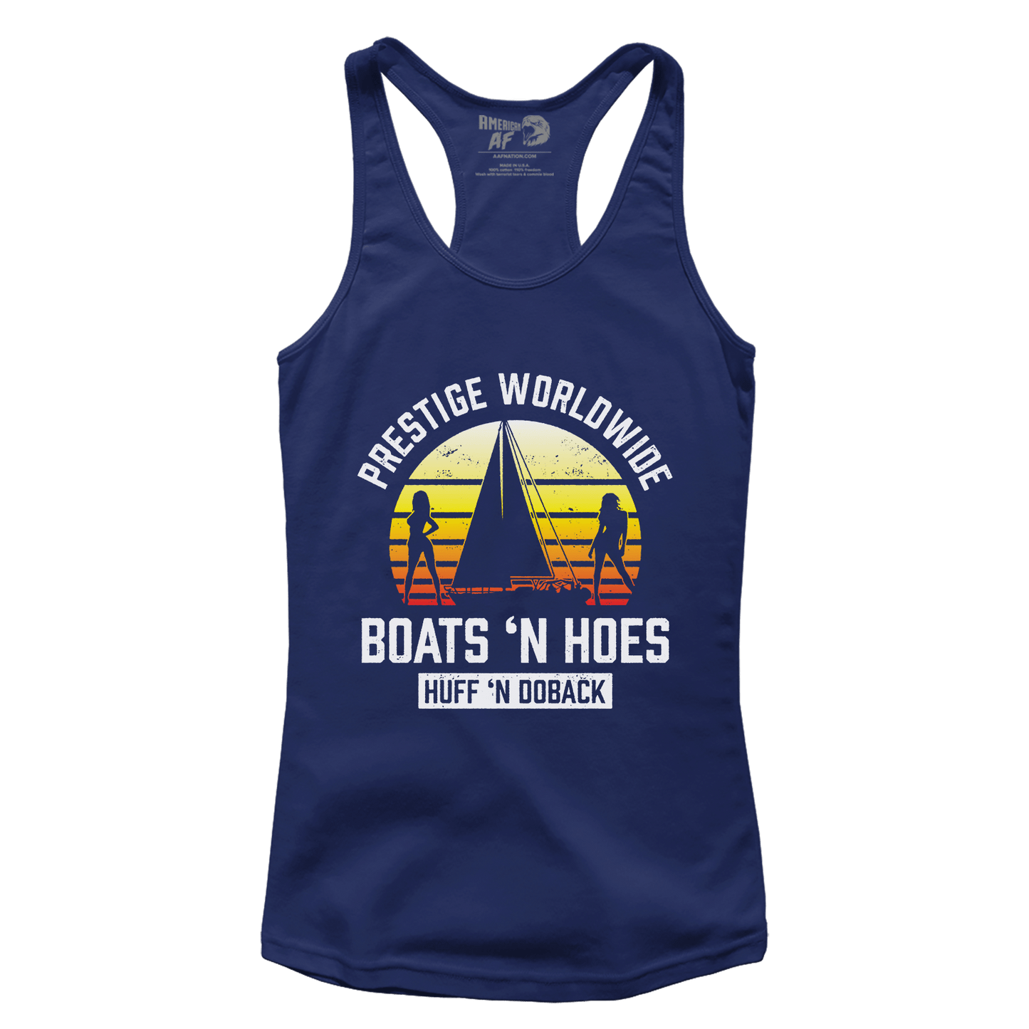 T-shirt Premium Ladies Racerback Tank / Black / XS Boats 'N Hoes (Ladies)