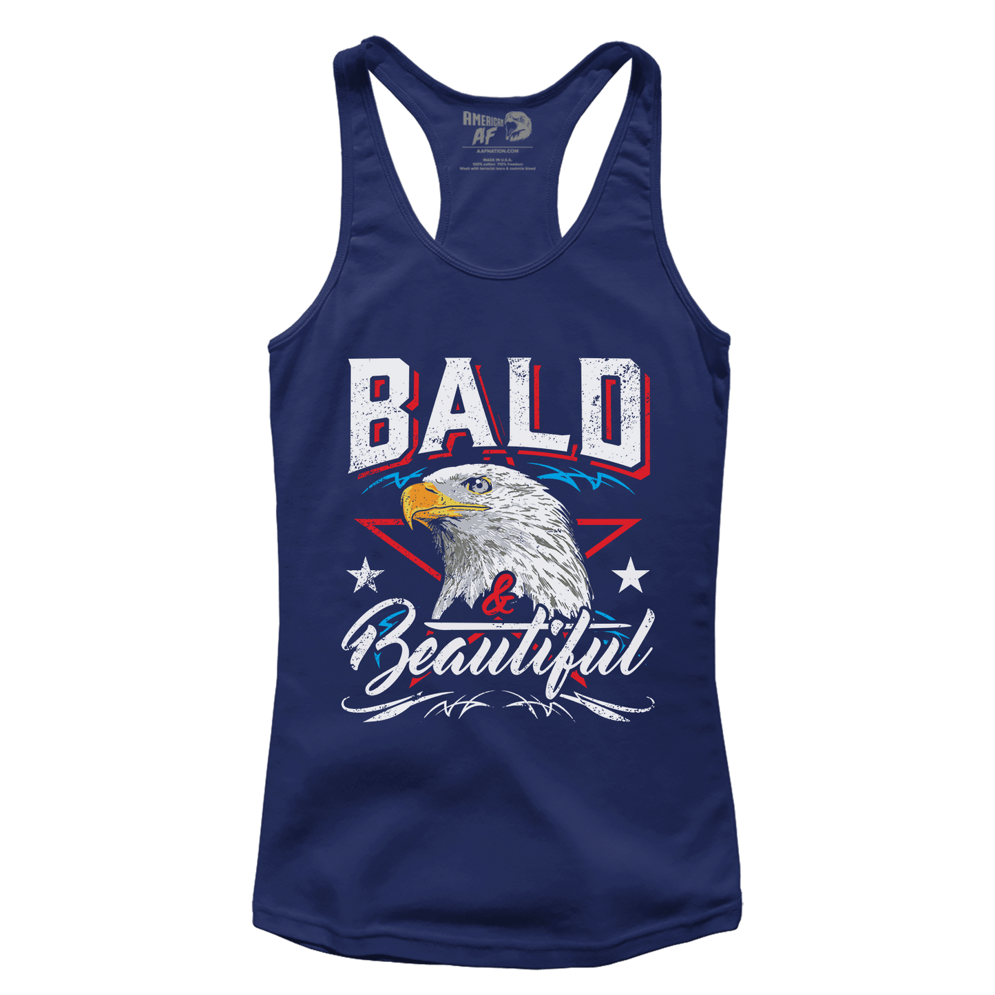 T-shirt Premium Ladies Racerback Tank / Midnight Navy / XS Bald and Beautiful (Ladies)