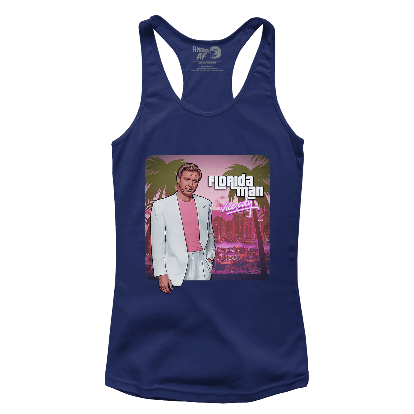 T-shirt Premium Ladies Racerback Tank / Midnight Navy / XS Florida Man (Ladies)