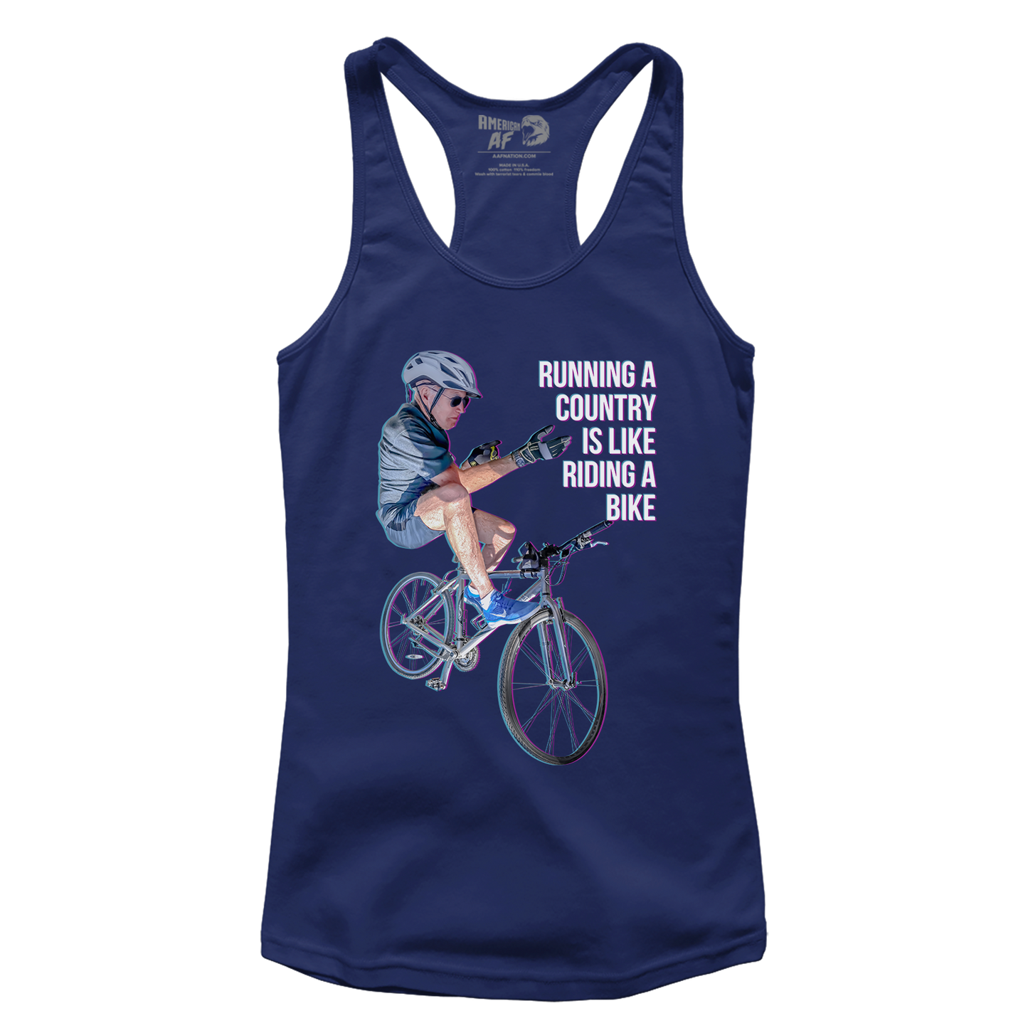 Weak Biden Bike Racerback Tank Top