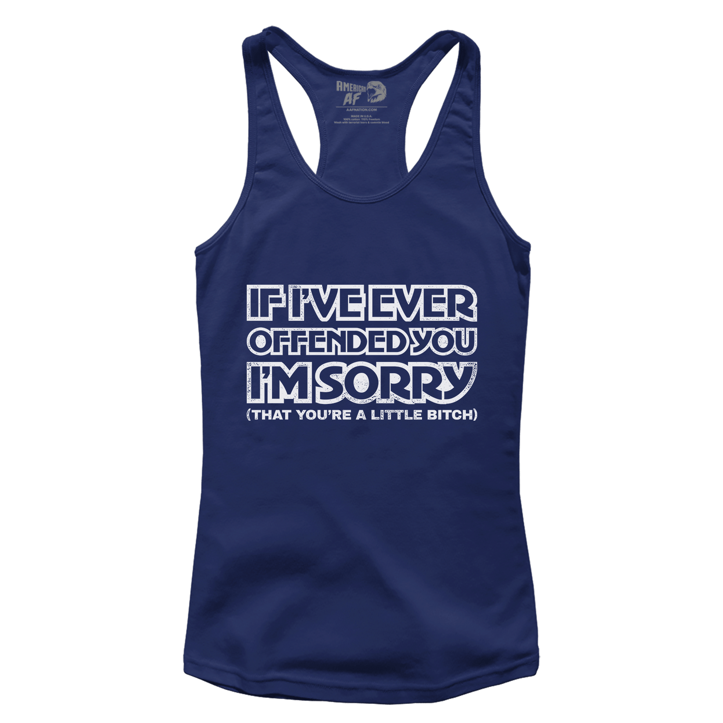 T-shirt Premium Ladies Racerback Tank / Midnight Navy / XS Sorry Little Bitch (Raw) (Ladies)