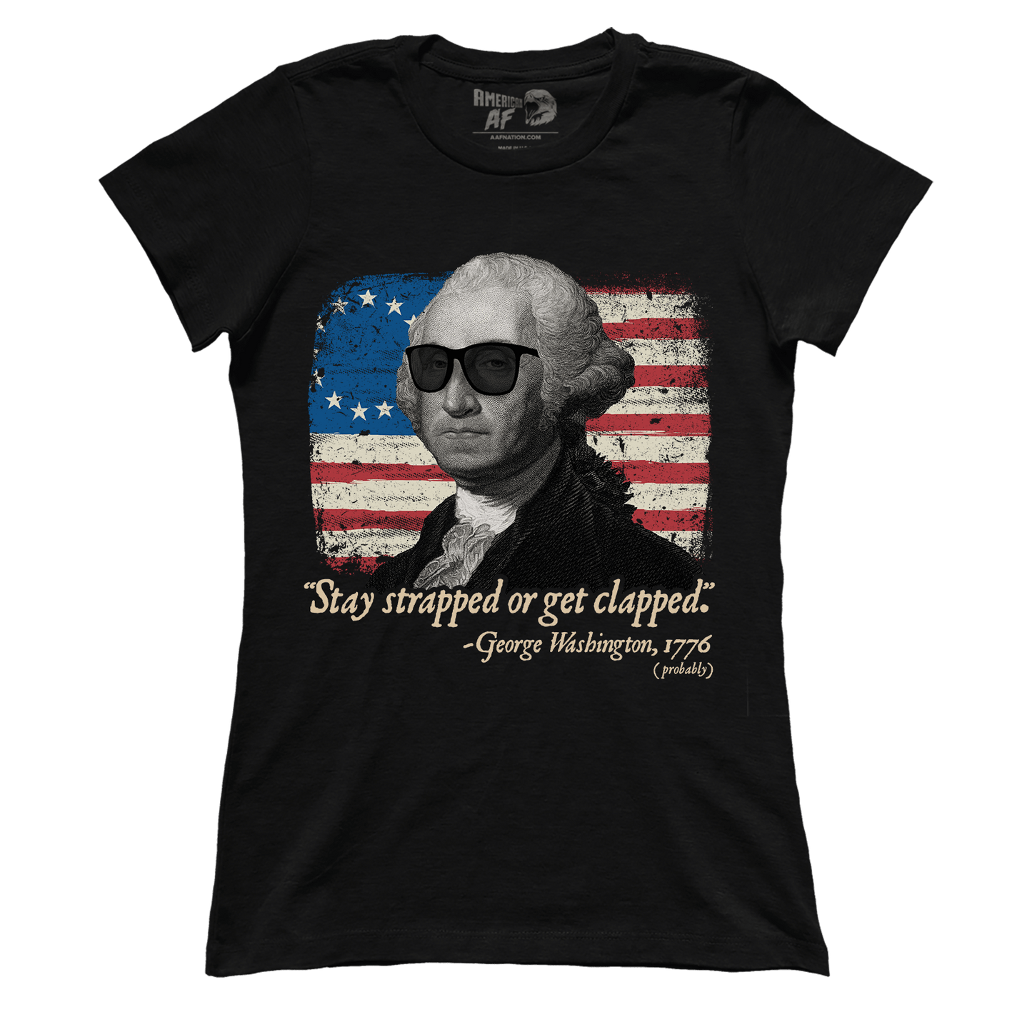 T-shirt Premium Ladies Tee / Black / XS Stay Strapped or Get Clapped V2 (Ladies)