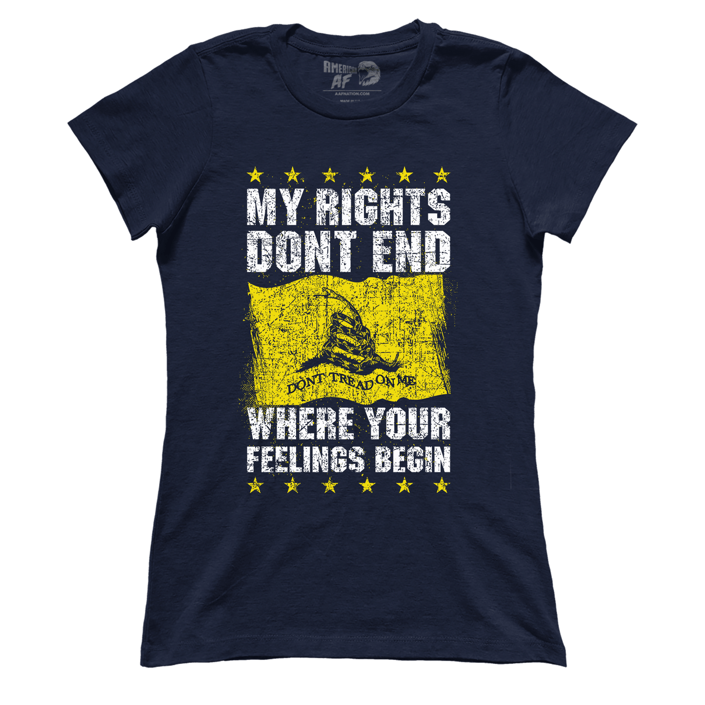 T-shirt My Rights Don't End - Don't Tread on Me (Ladies)