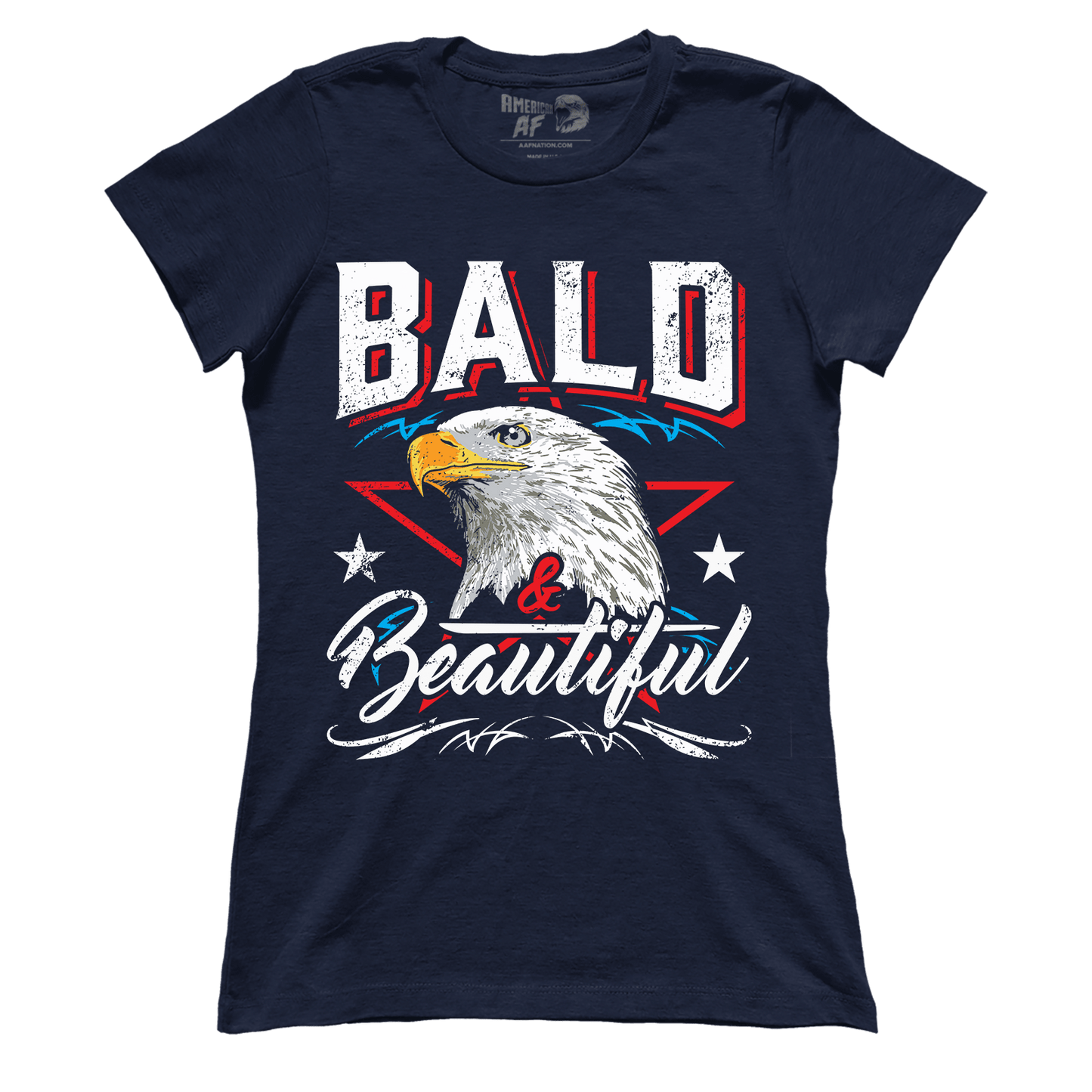 T-shirt Premium Ladies Tee / Midnight Navy / XS Bald and Beautiful (Ladies)