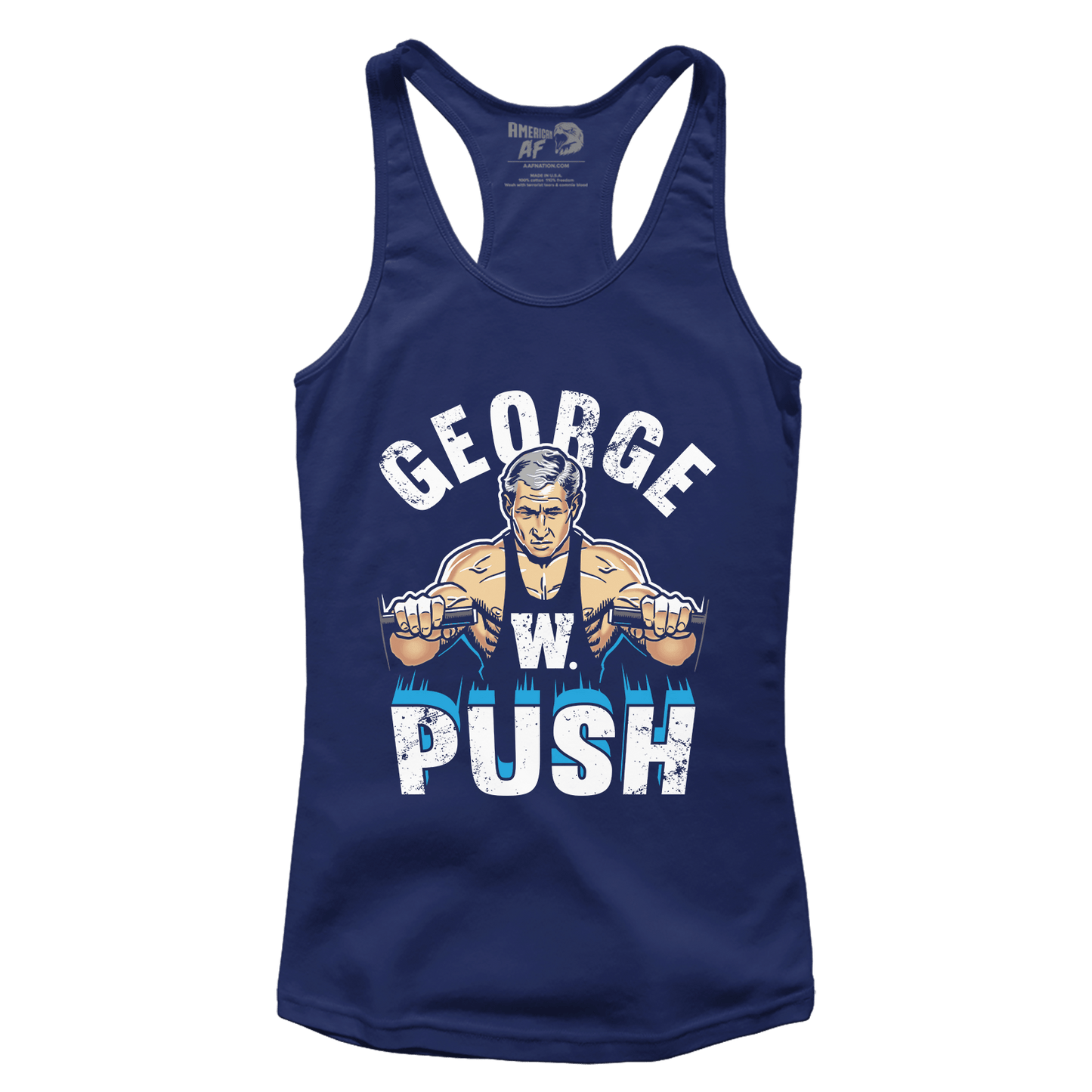 T-shirt Premium Ladies Racerback Tank / Midnight Navy / XS George W Push (Ladies)