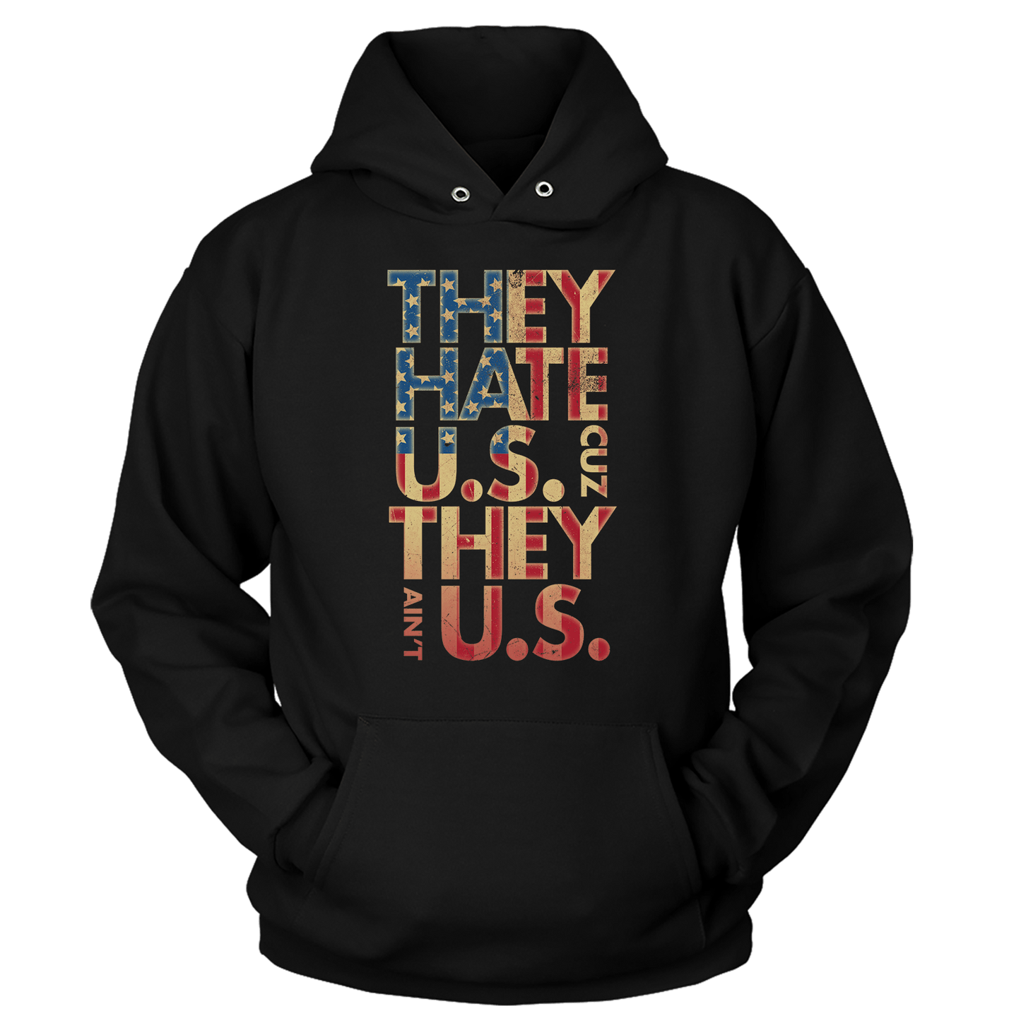 T-shirt Premium Soft Hoodie / Black / XS They Hate Us 'Cuz They Ain't Us (Ladies)