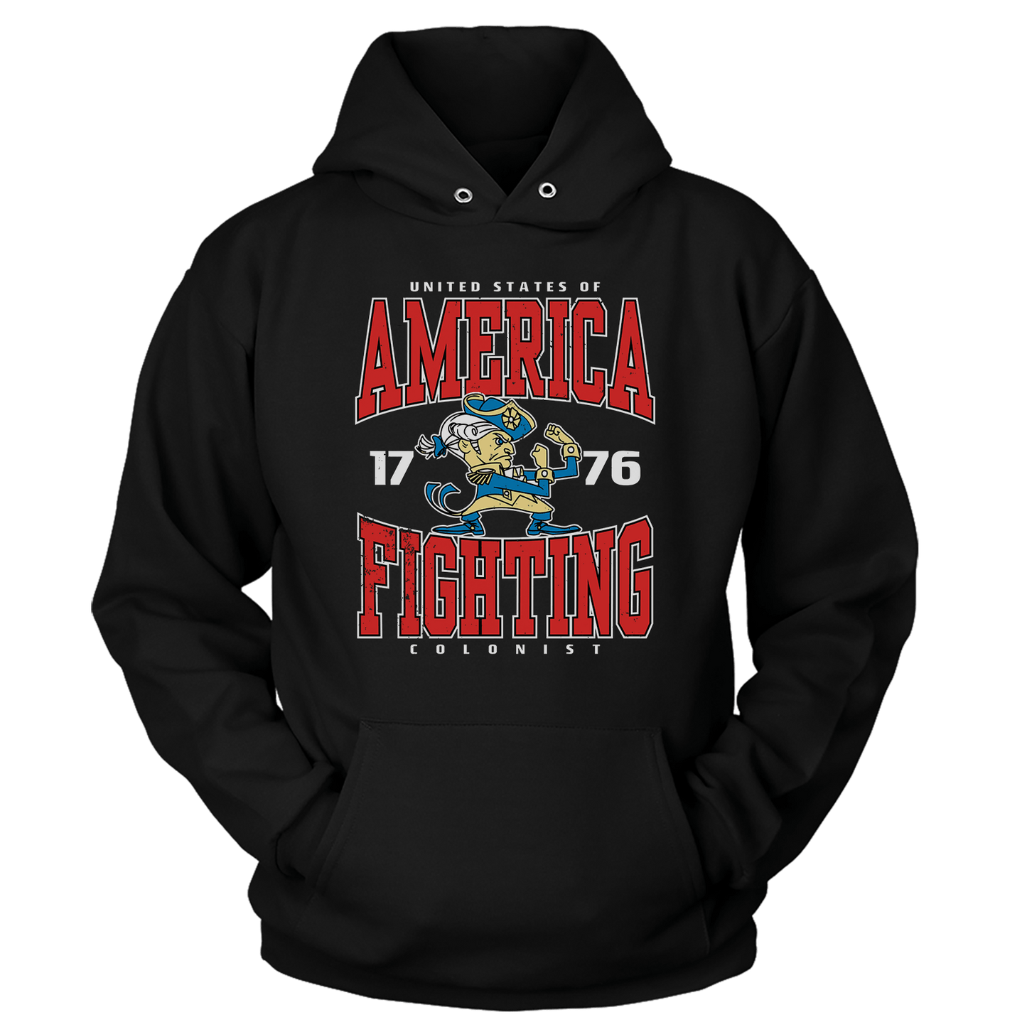 T-shirt Premium Soft Hoodie / Black / XS America Fighting (Ladies)