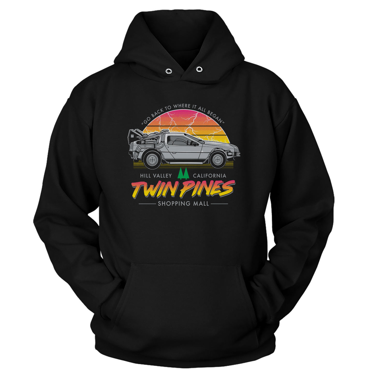 T-shirt Unisex Hoodie / Black / S Twin Pines