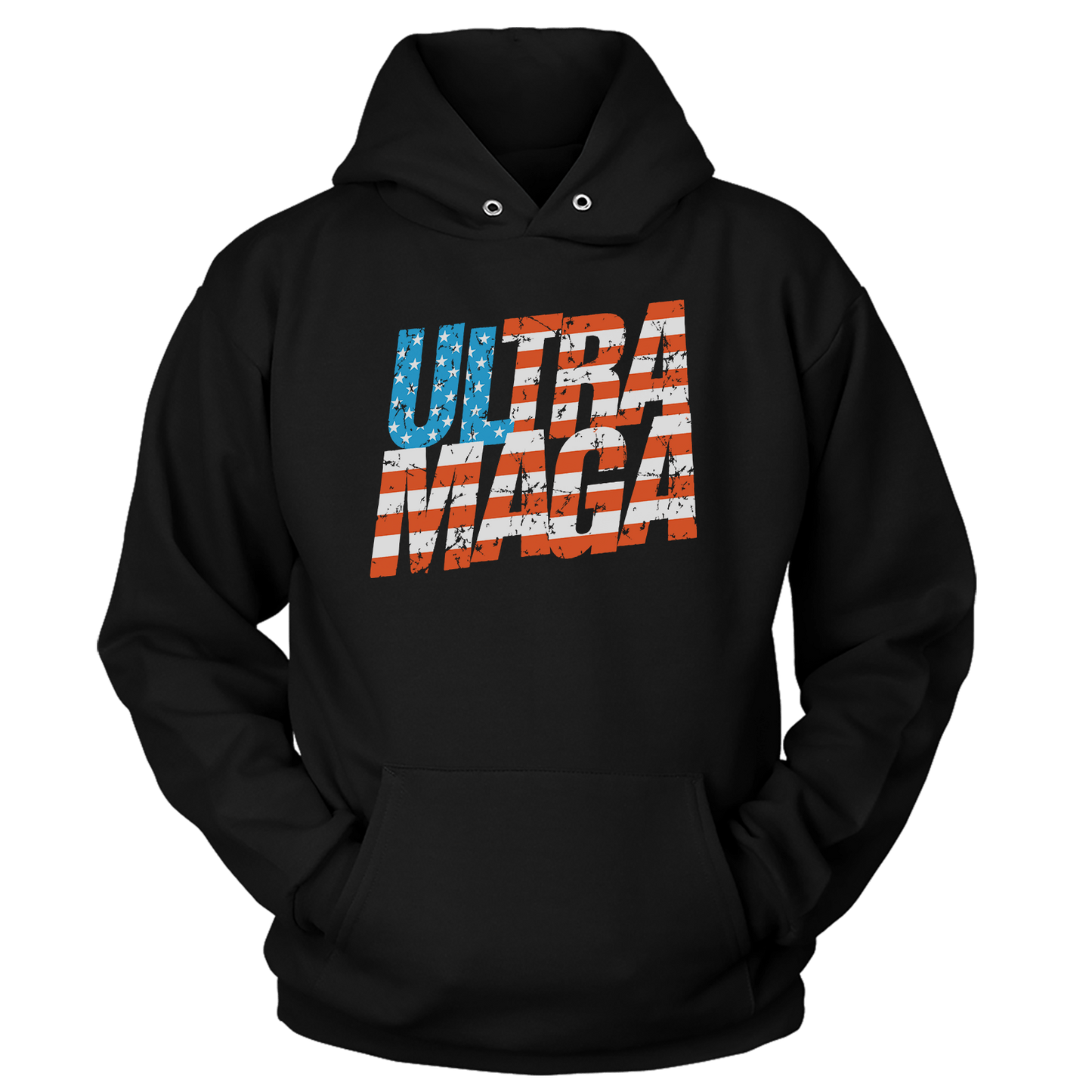 Ultra MAGA Flag Ladies Hoodie