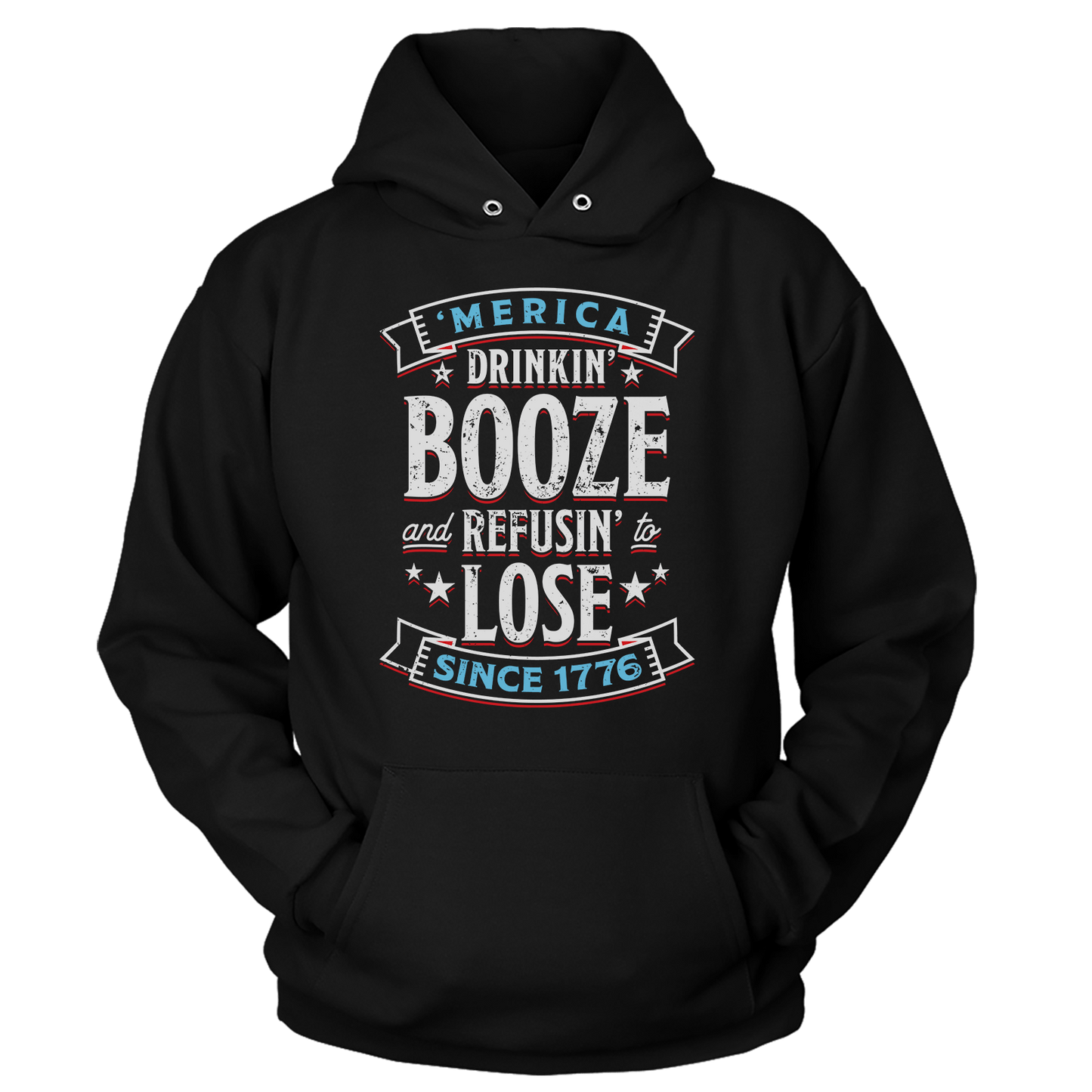 T-shirt Unisex Hoodie / Black / S Booze Refuse Lose