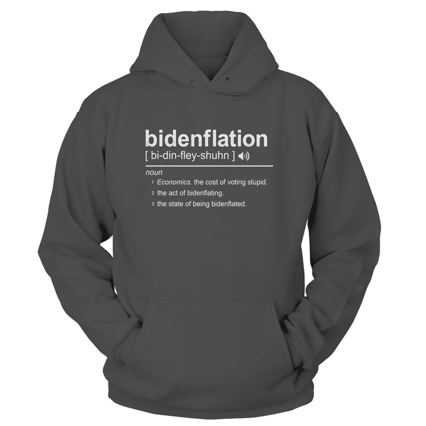T-shirt Unisex Hoodie / Charcoal / S Bidenflation