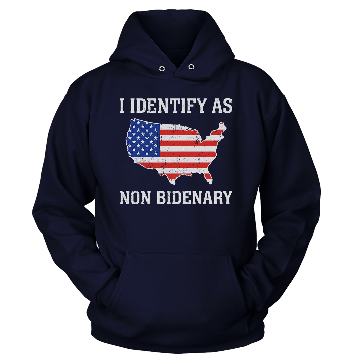 I Identify As Non Bidenary Ladies Hoodie
