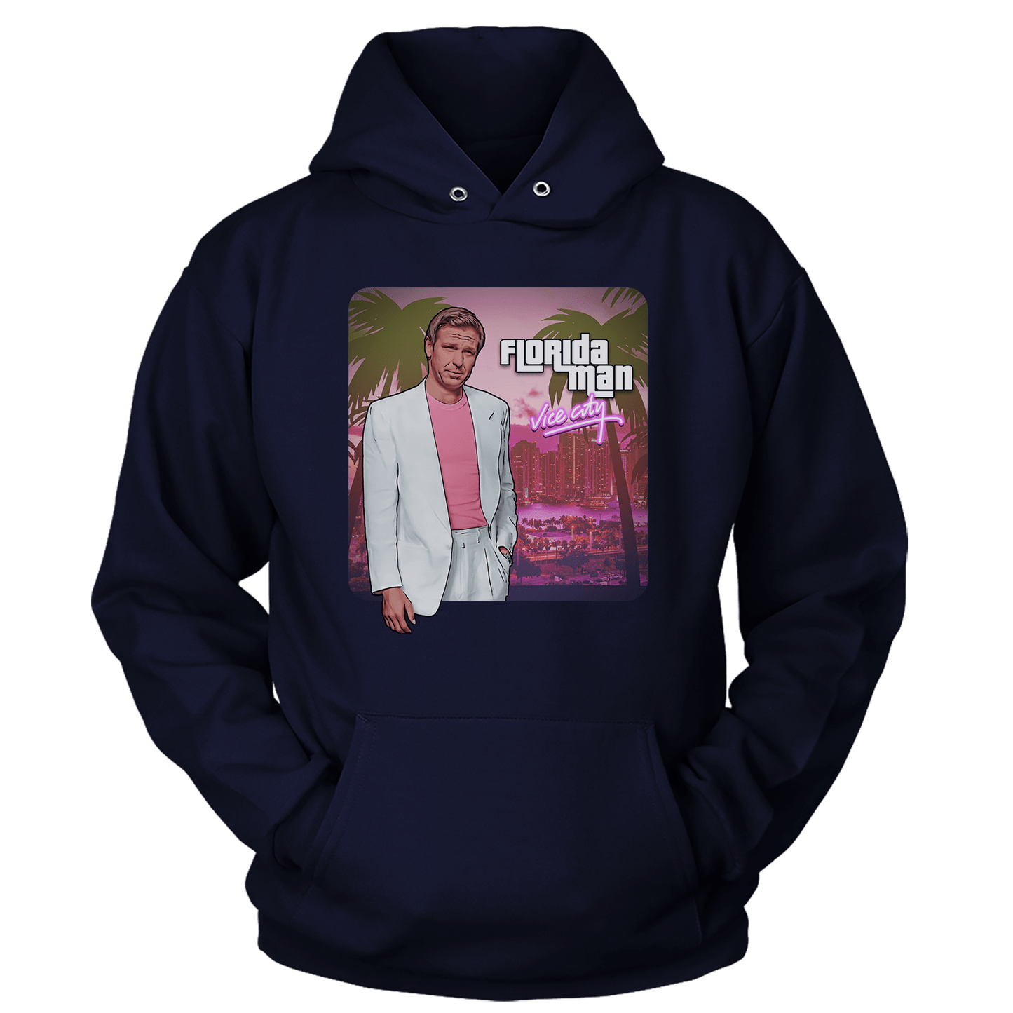 T-shirt Premium Soft Hoodie / True Navy / XS Florida Man (Ladies)