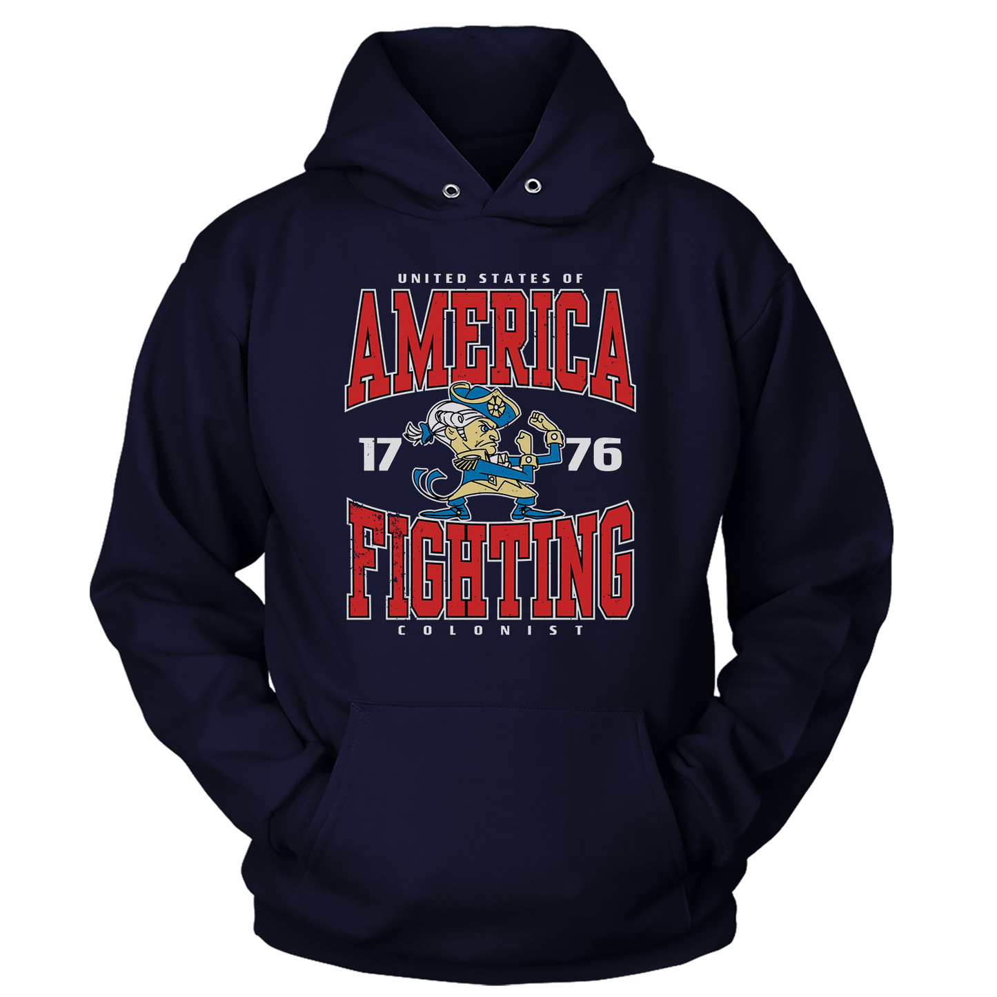 T-shirt Premium Soft Hoodie / True Navy / XS America Fighting (Ladies)