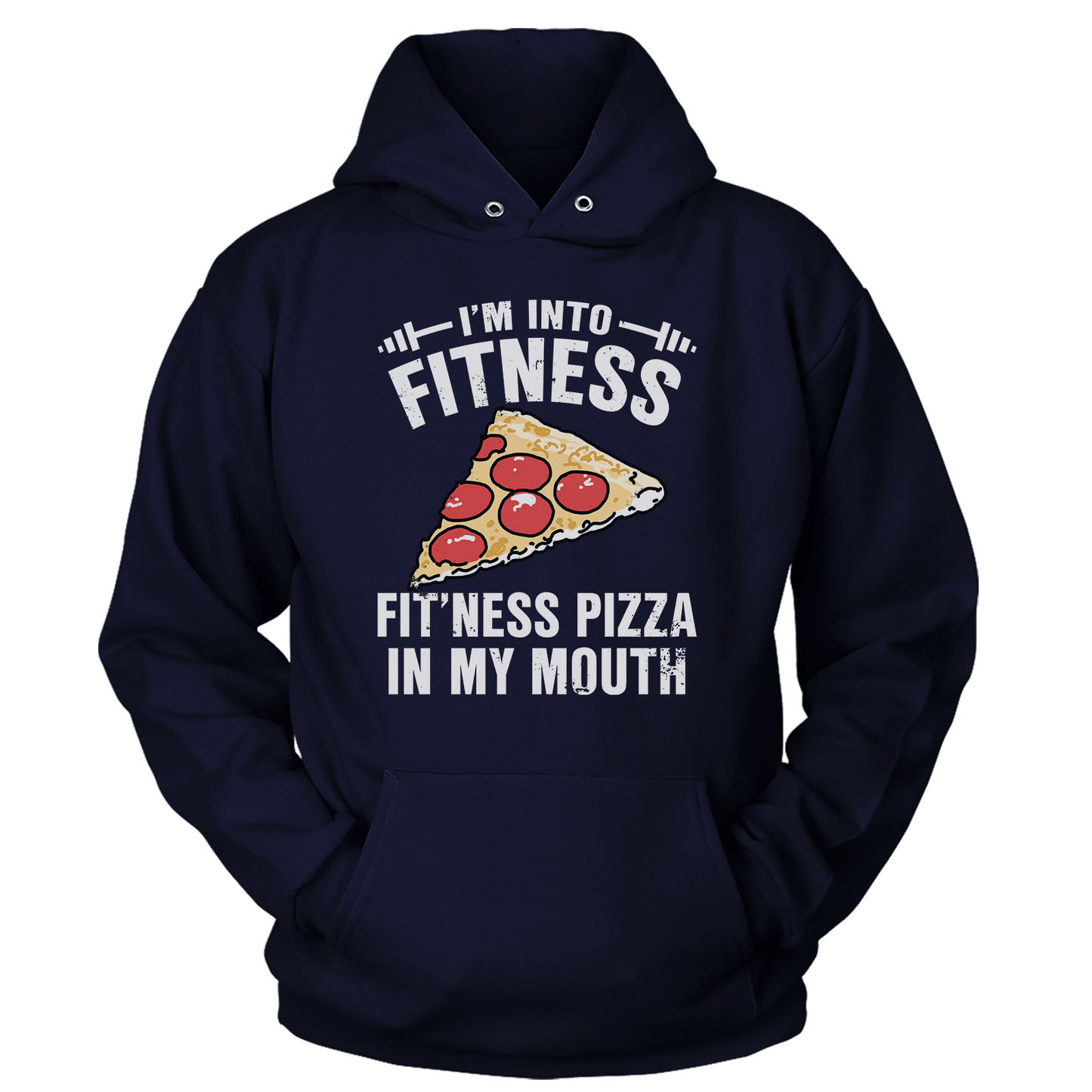 T-shirt Premium Soft Hoodie / True Navy / XS Fitness Pizza (Ladies)
