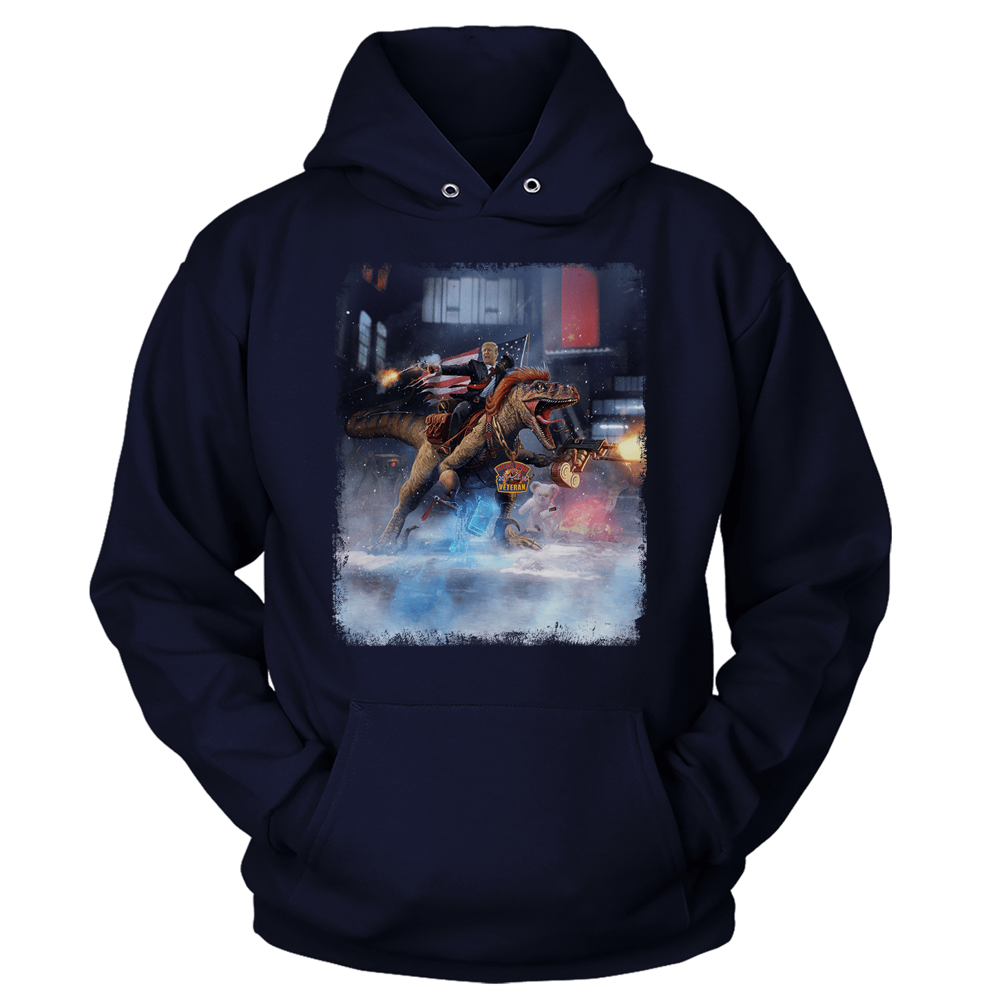 T-shirt Premium Soft Hoodie / True Navy / XS Trump Raptor (Ladies)