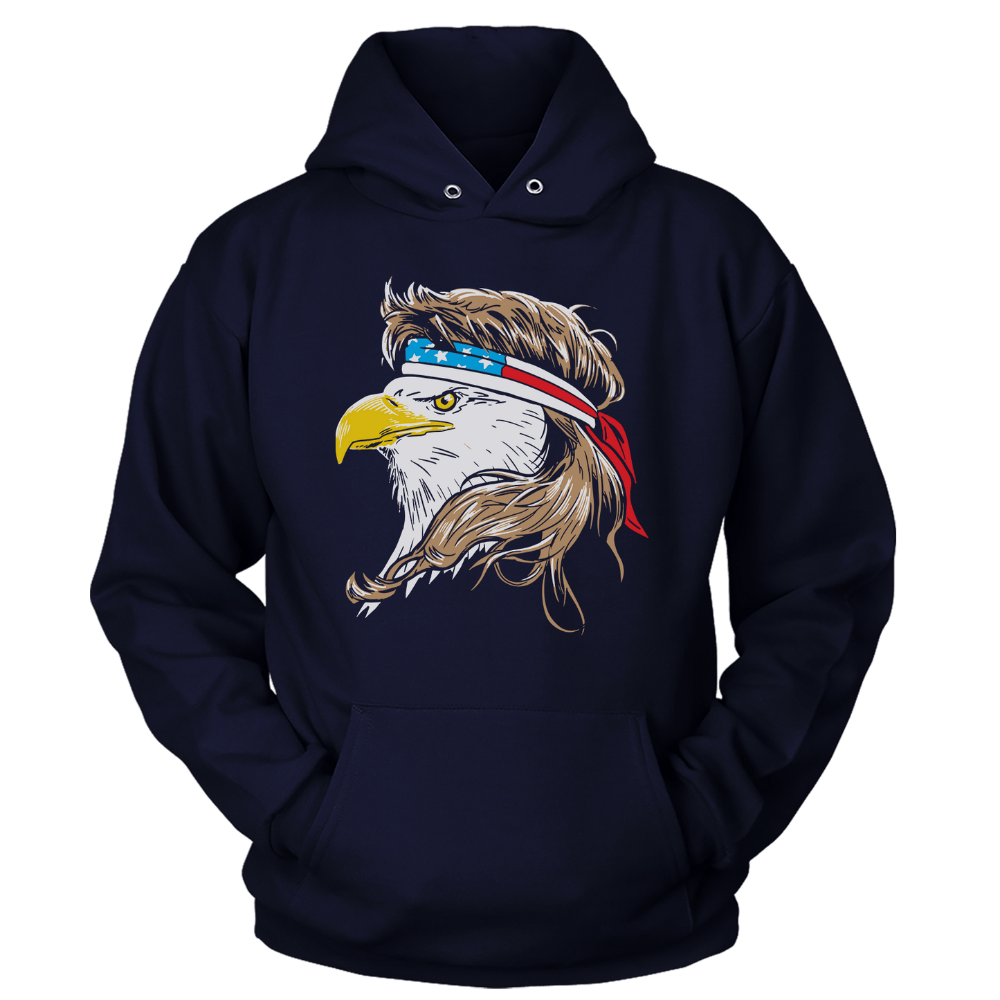 T-shirt Premium Soft Hoodie / True Navy / XS Merican Eagle (Ladies)