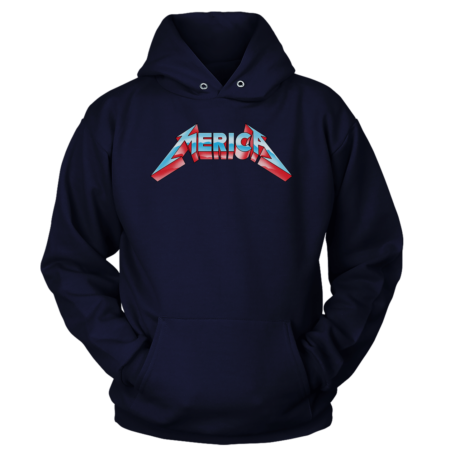 T-shirt Unisex Hoodie / Navy / S Metal Merica