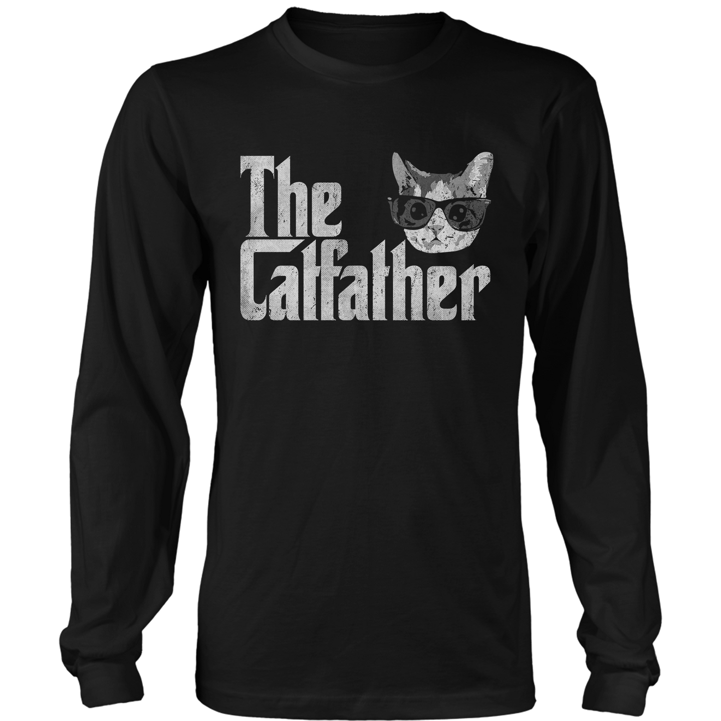 T-shirt Mens Long Sleeve / Black / S Catfather
