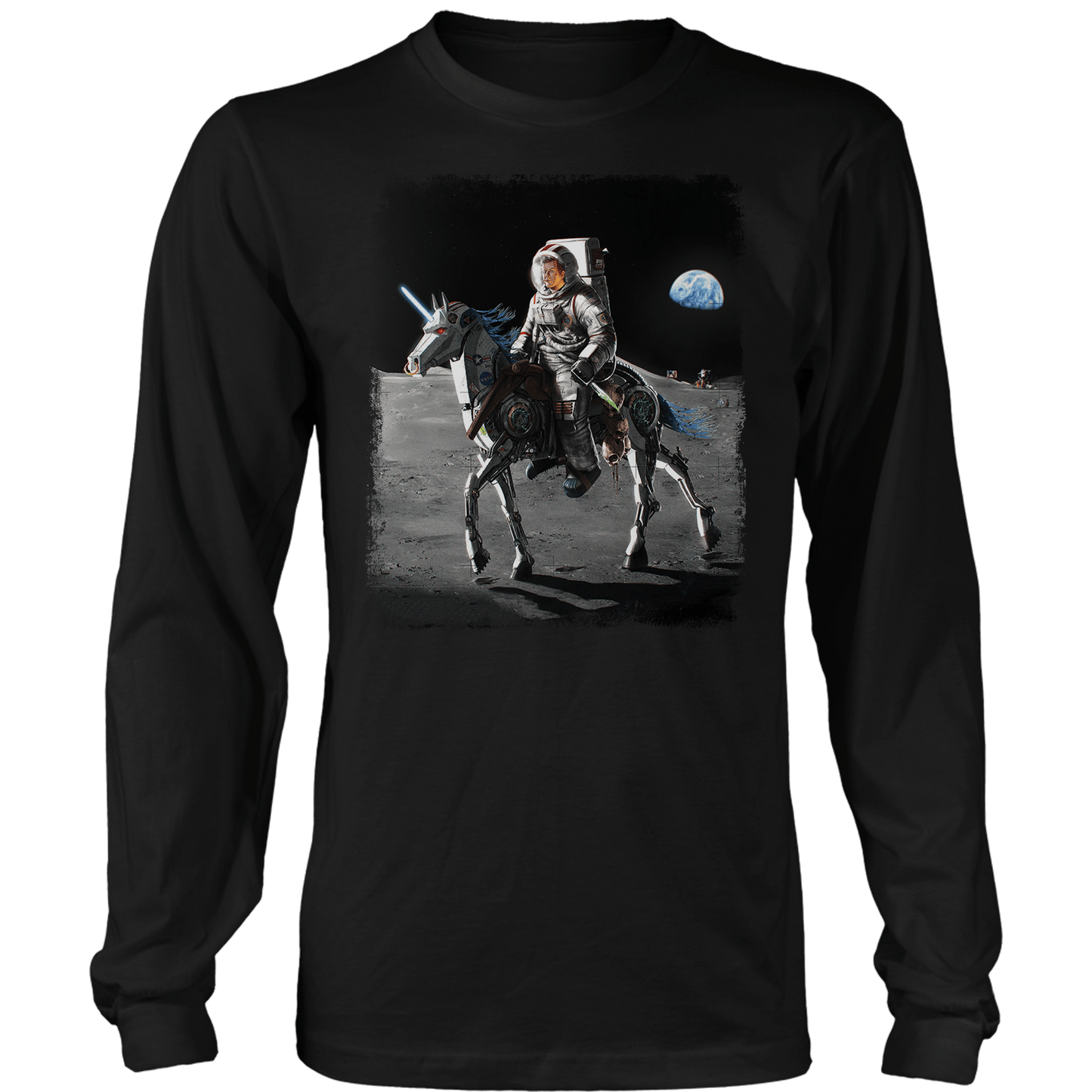 Apparel Mens Long Sleeve / Black / S JFK Alien Hunter