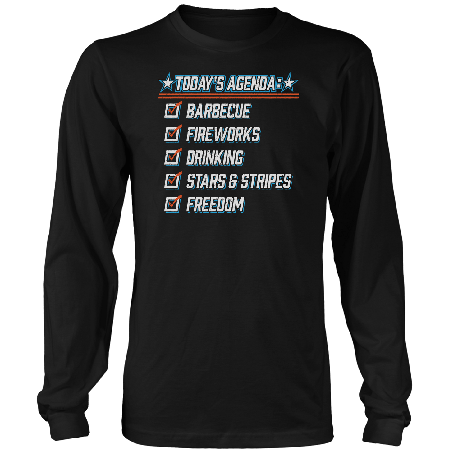 Apparel Mens Long Sleeve / Black / S Today's Agenda