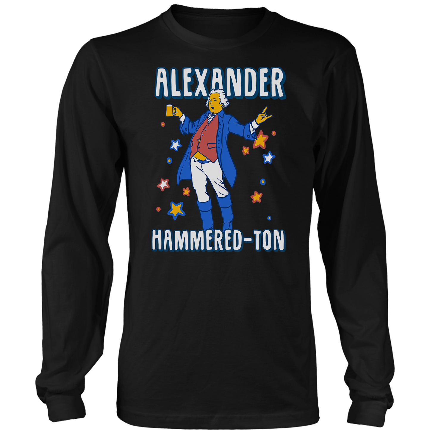 T-shirt Mens Long Sleeve / Black / S Let's Get Alexander Hammered-Ton
