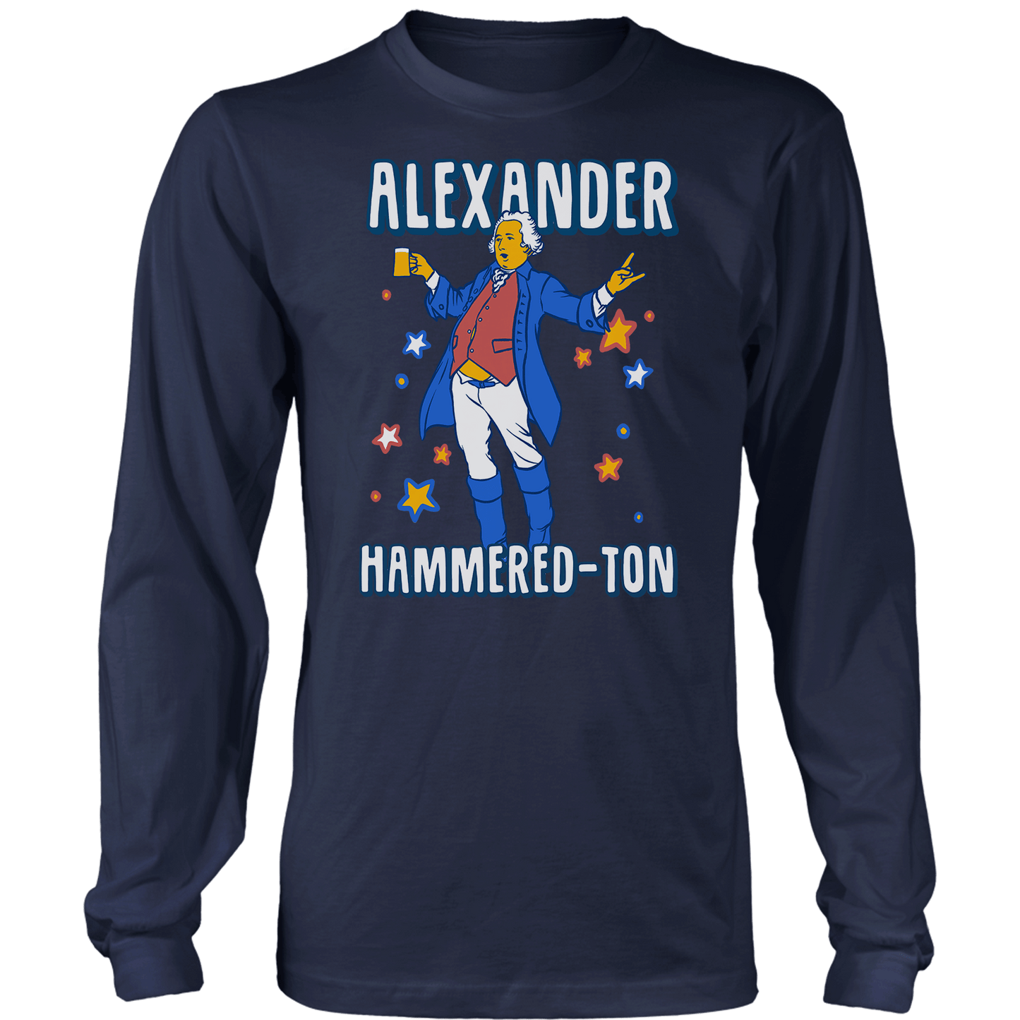 T-shirt Mens Long Sleeve / Midnight Navy / S Let's Get Alexander Hammered-Ton