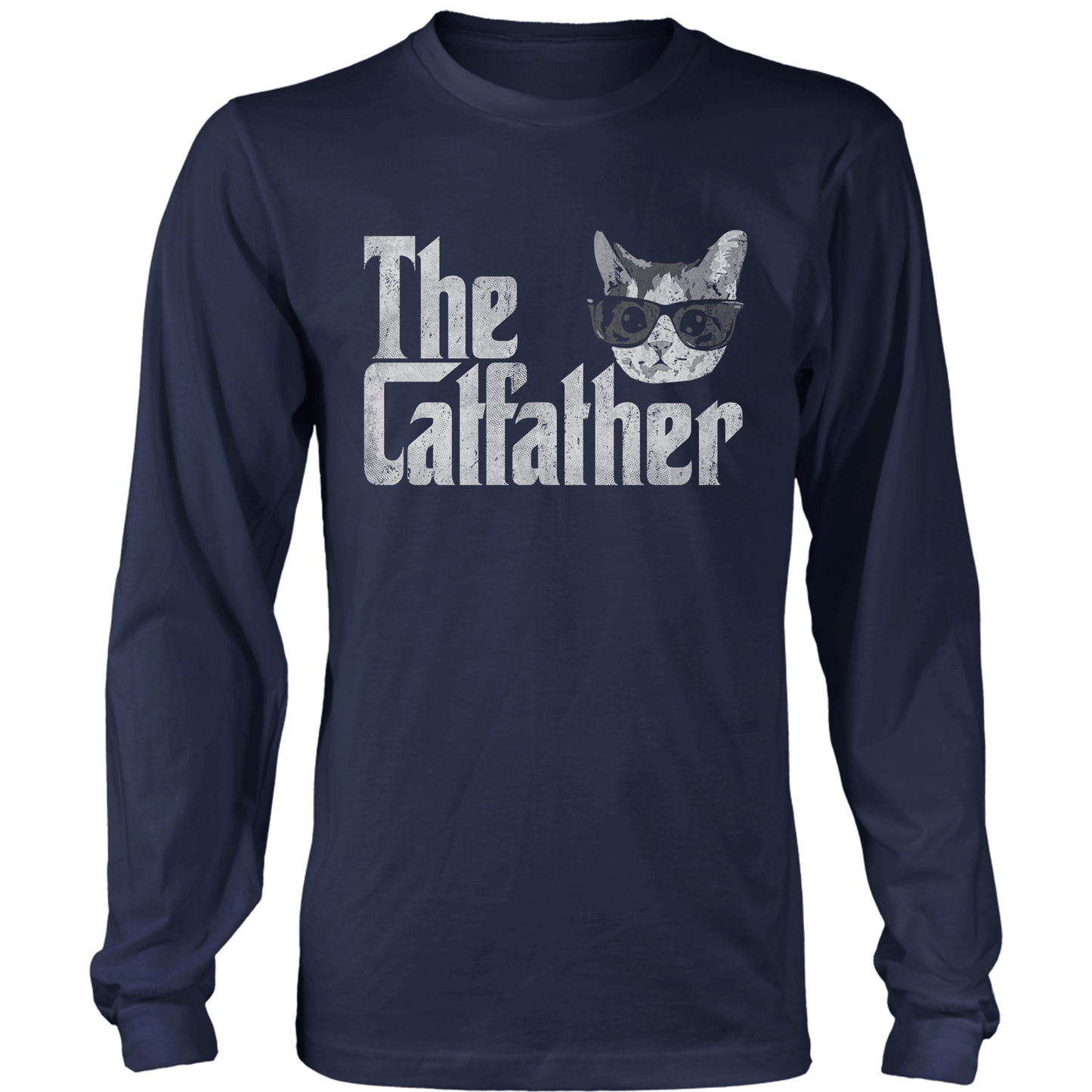 T-shirt Mens Long Sleeve / Midnight Navy / S Catfather