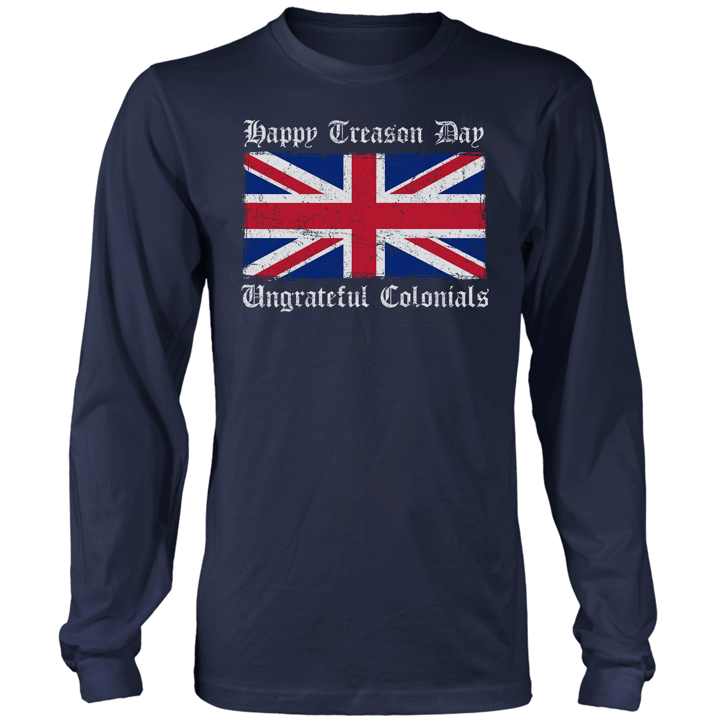 T-shirt Mens Long Sleeve / Midnight Navy / S Happy Treason Day