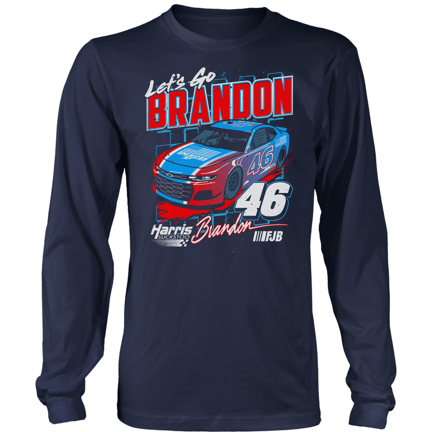 T-shirt Mens Long Sleeve / Midnight Navy / S Let's Go Brandon V2