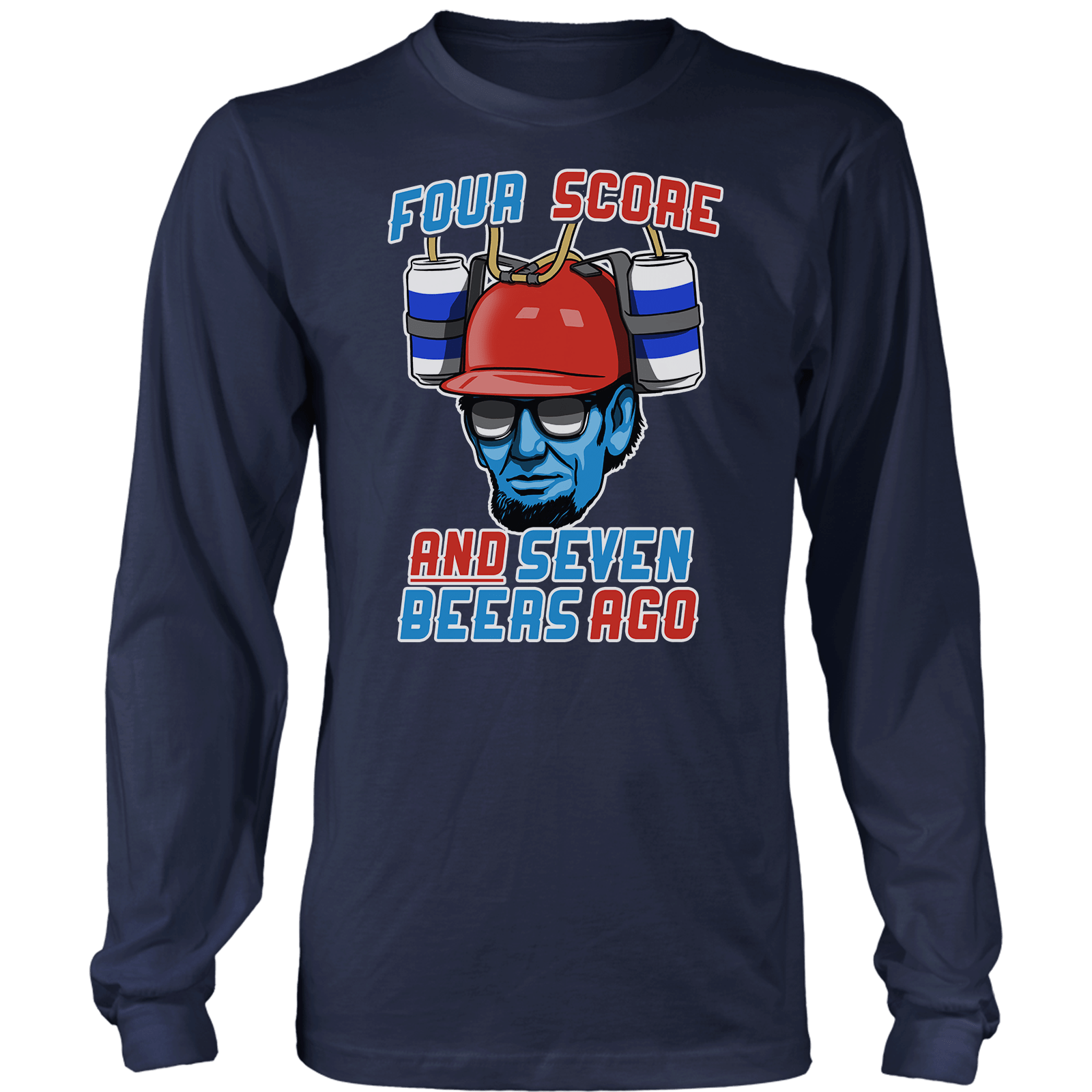 T-shirt Mens Long Sleeve / Midnight Navy / S Abe Beer