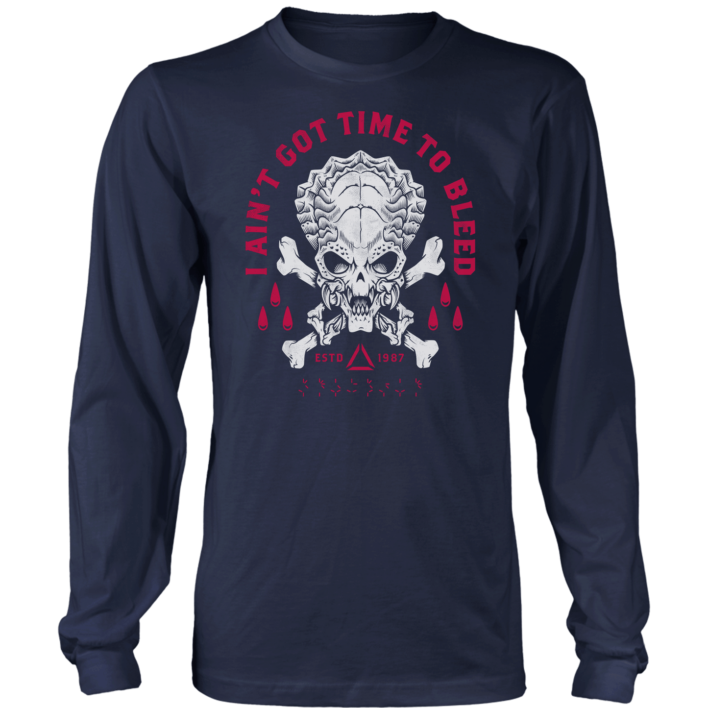 T-shirt Mens Long Sleeve / Midnight Navy / S Time To Bleed