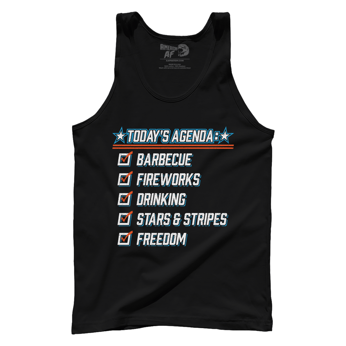 Apparel Premium Mens Tank / Black / XS Today's Agenda