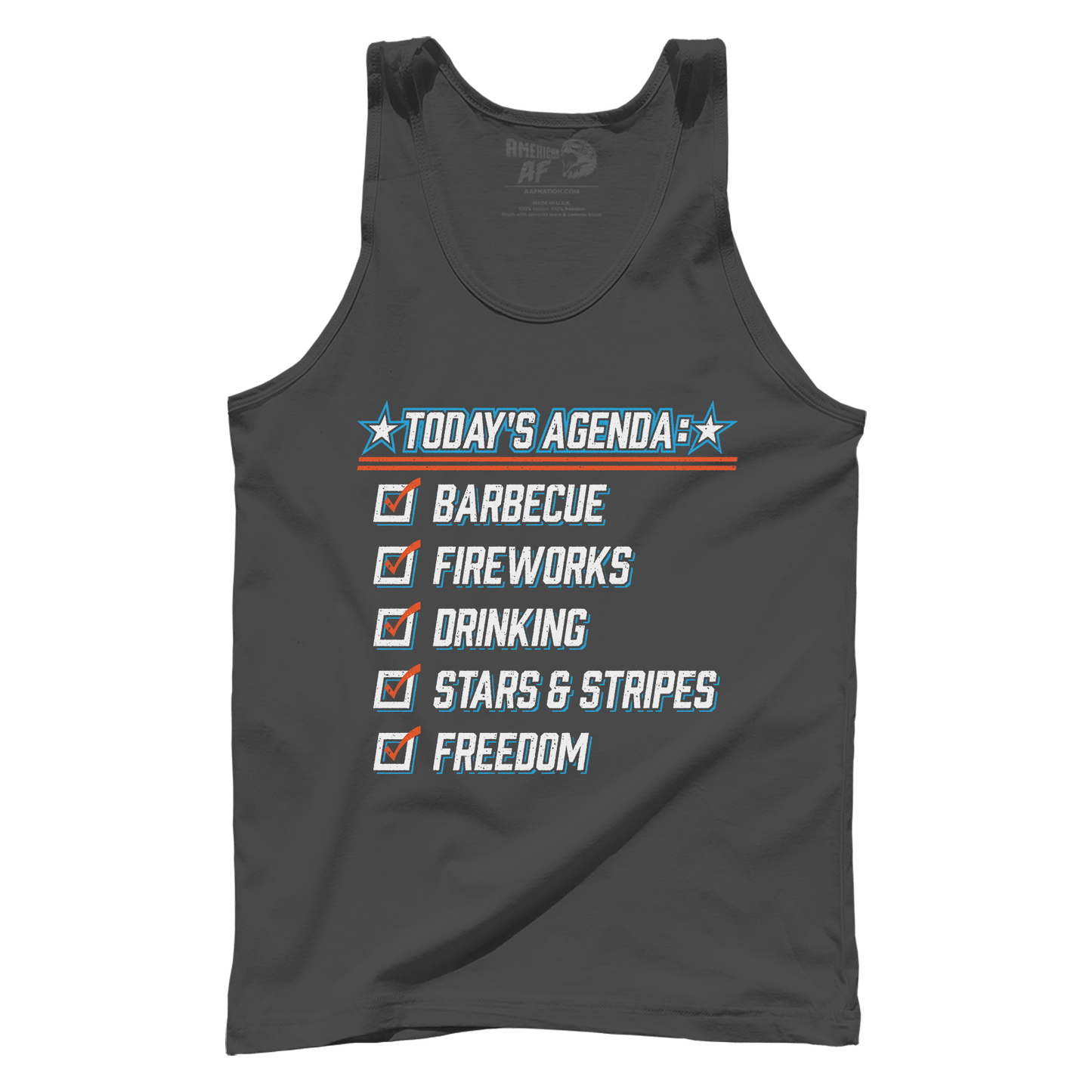Apparel Premium Mens Tank / Dark Grey / XS Today's Agenda