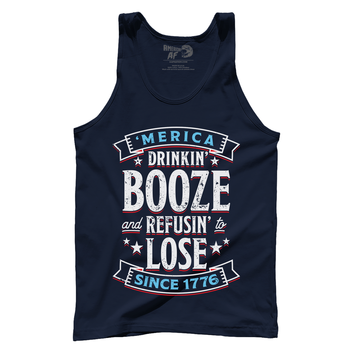 T-shirt Premium Mens Tank / Navy / XS Booze Refuse Lose