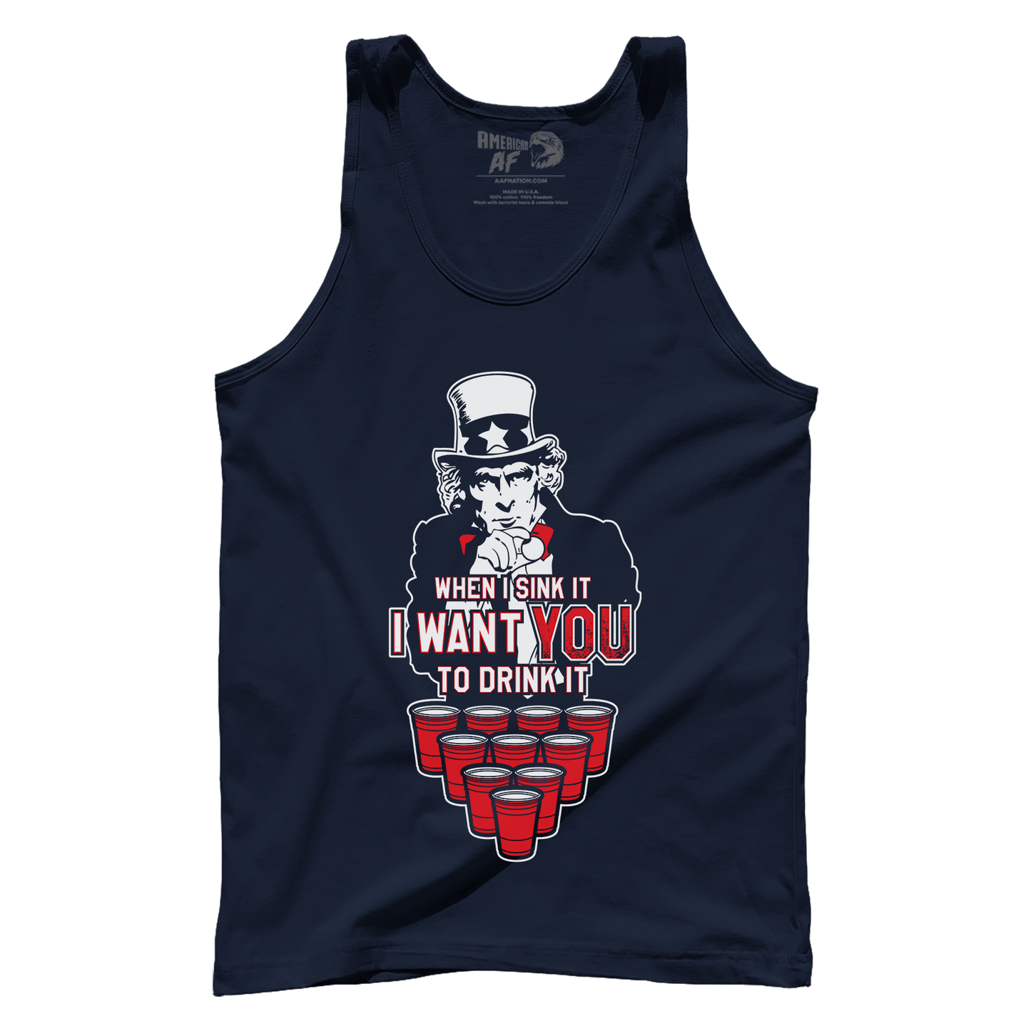 T-shirt Premium Mens Tank / Navy / XS I Want YOU to Drink It