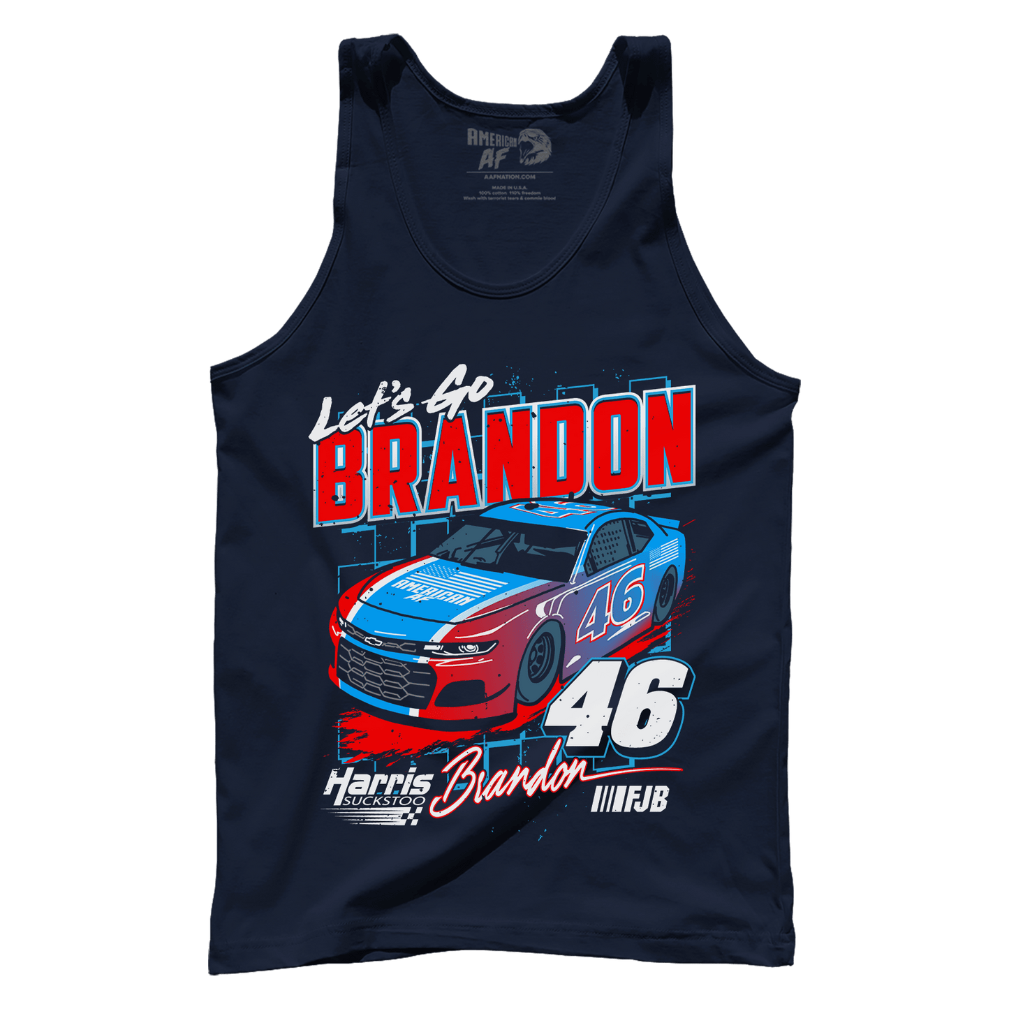 T-shirt Premium Mens Tank / Navy / XS Let's Go Brandon V2